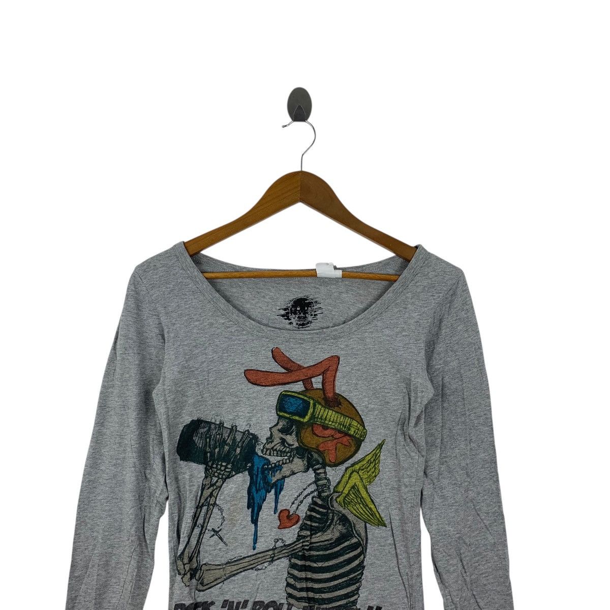 Other ROCK & ROLL ANIMAL Skull Bones Punk Graphic Tee Shirt Top Size XXS / US 00 / IT 34 - 2 Thumbnail