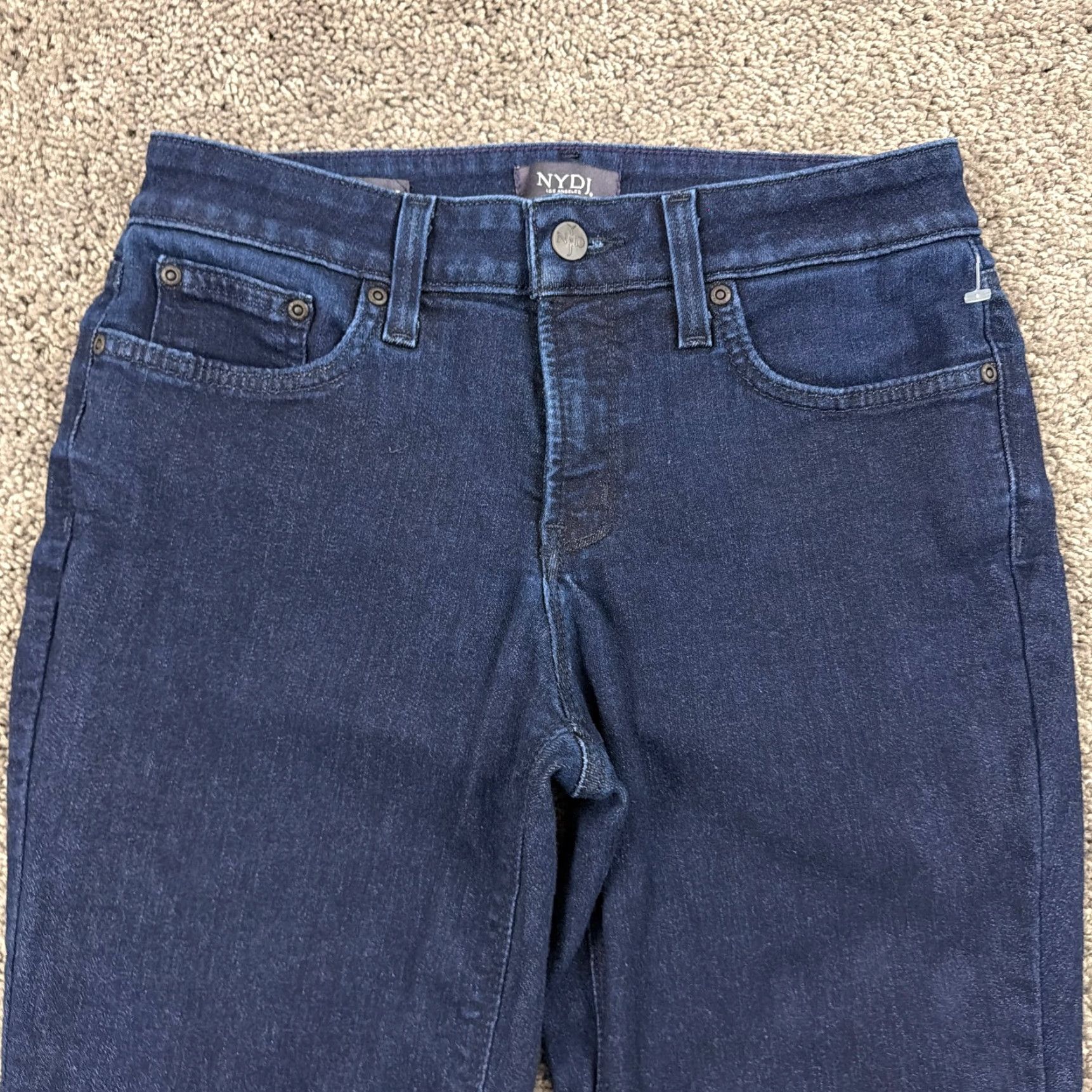 NYDJ NYDJ Jeans Womens 2 Boot Cut Lift Tuck Dark Wash Mid Rise Billie 27x32 Size 26" / US 2 / IT 38 - 2 Thumbnail