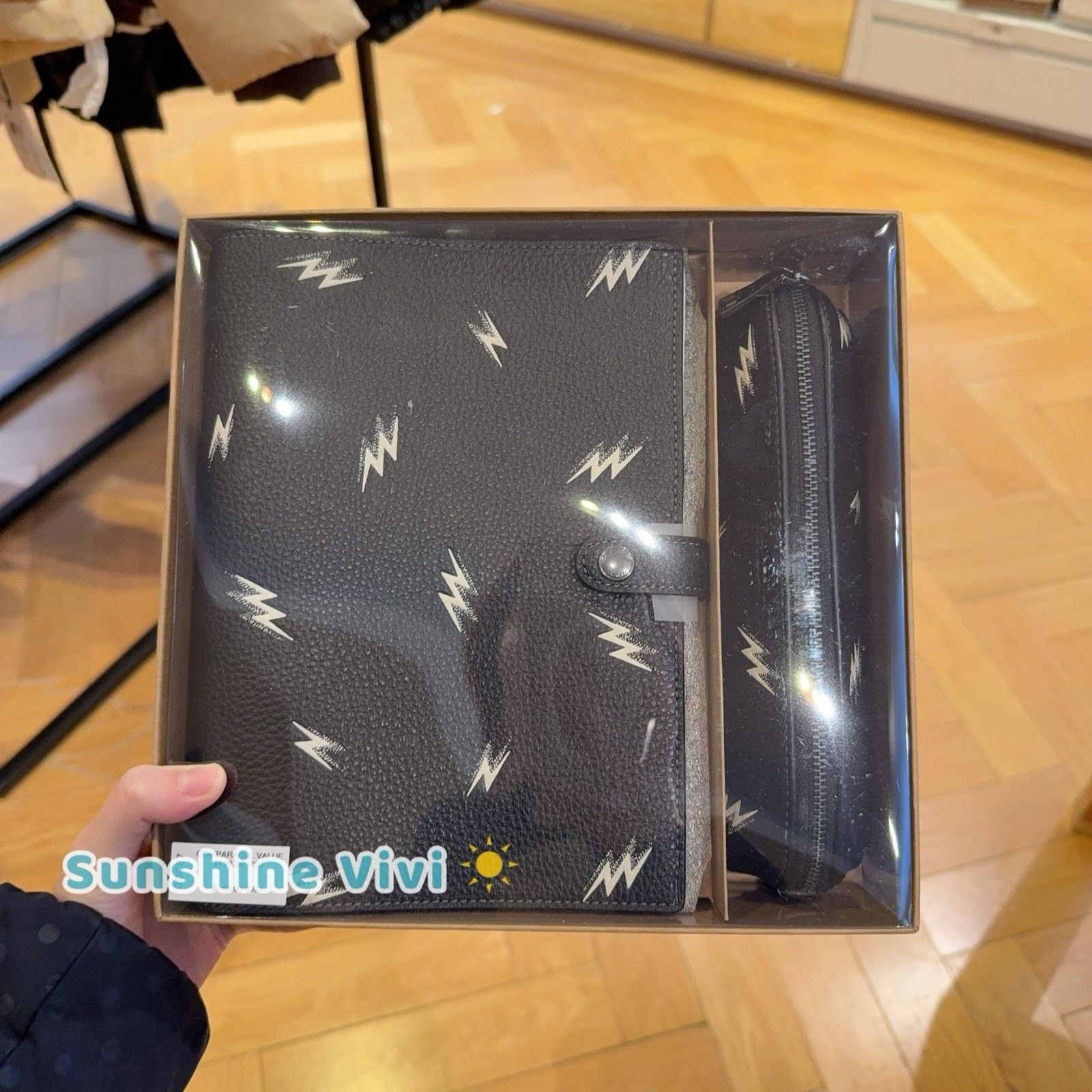 Coach NWT Coach Box Notebook Pencil Case Set Lightning Bolt CDC87 Size ONE SIZE - 2 Thumbnail