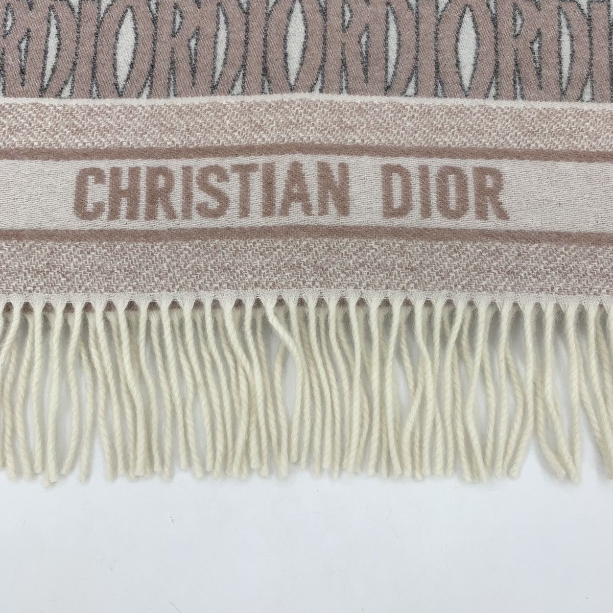 Dior Dior color blocking logo letters full print cashmere scarf Size ONE SIZE - 5 Thumbnail