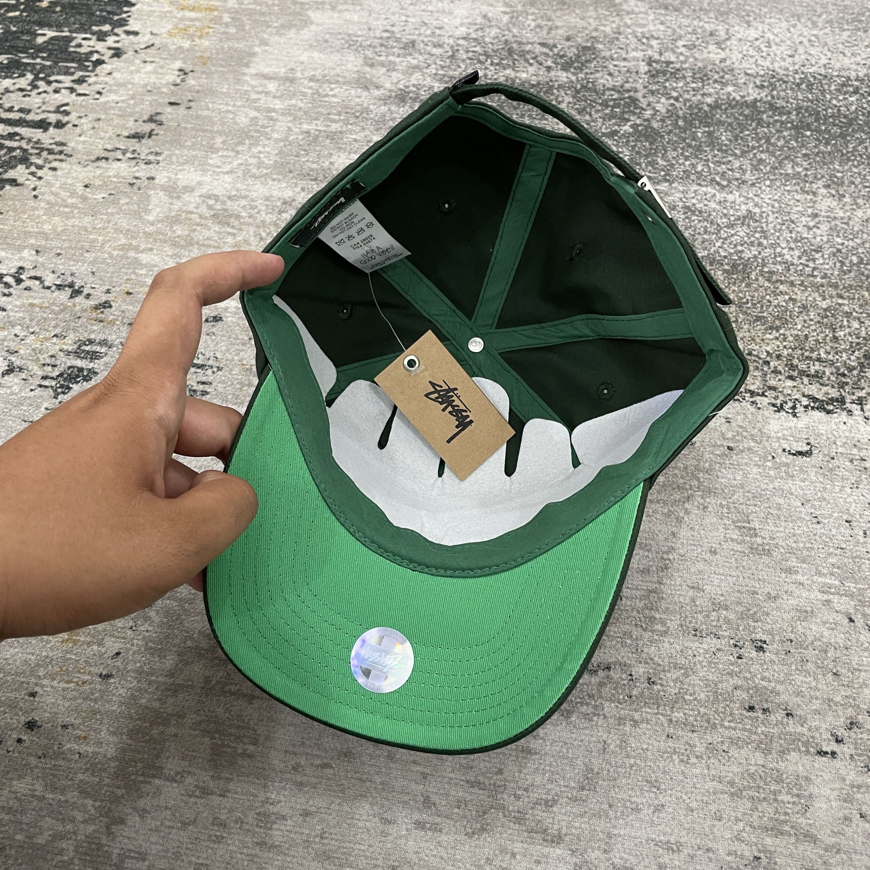 Vintage Stussy STU Strapback Cap Forest Size ONE SIZE - 5 Thumbnail