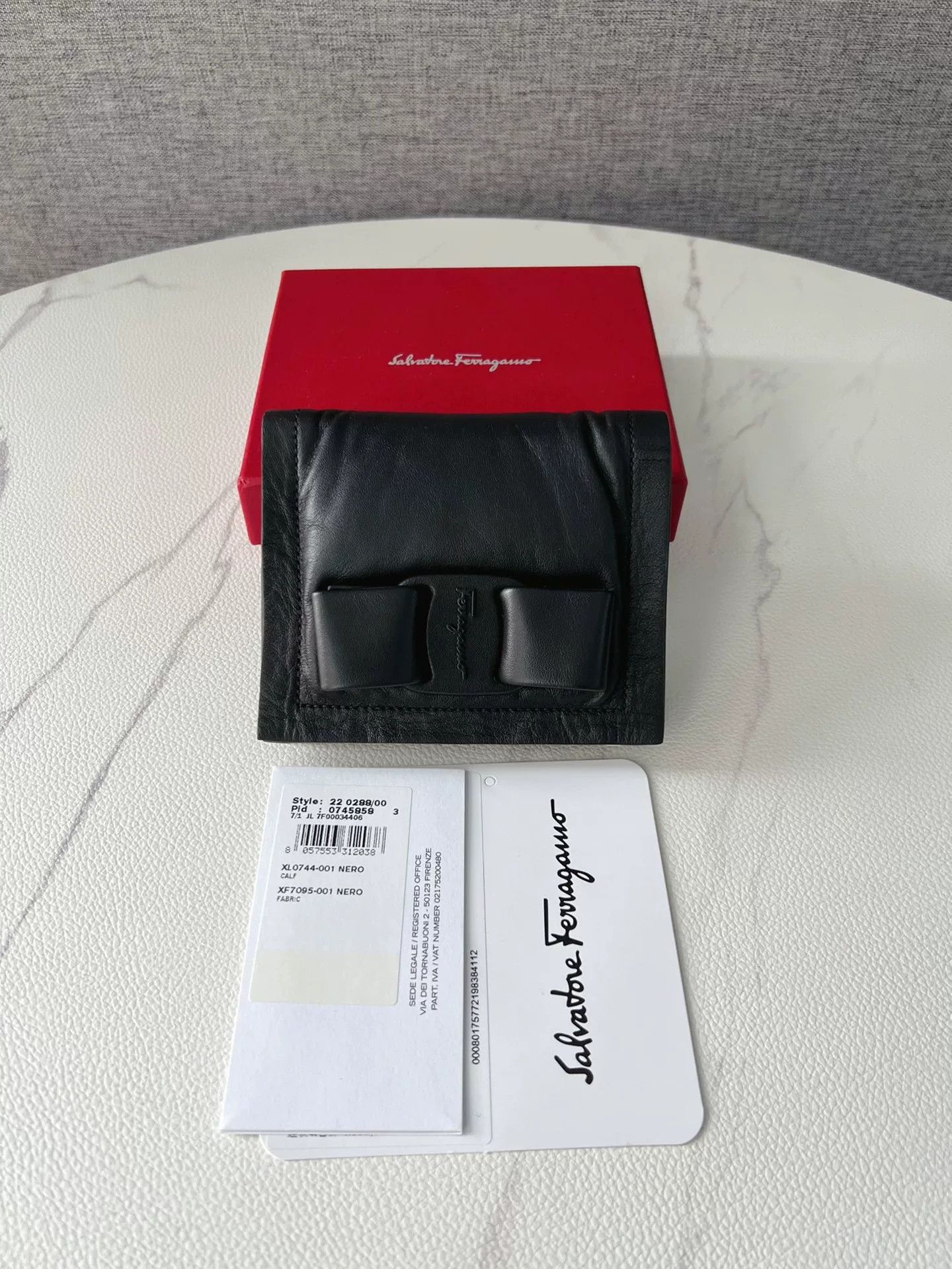 Salvatore Ferragamo Ferragamo Black Bow Short Wallet Size ONE SIZE - 1 Thumbnail