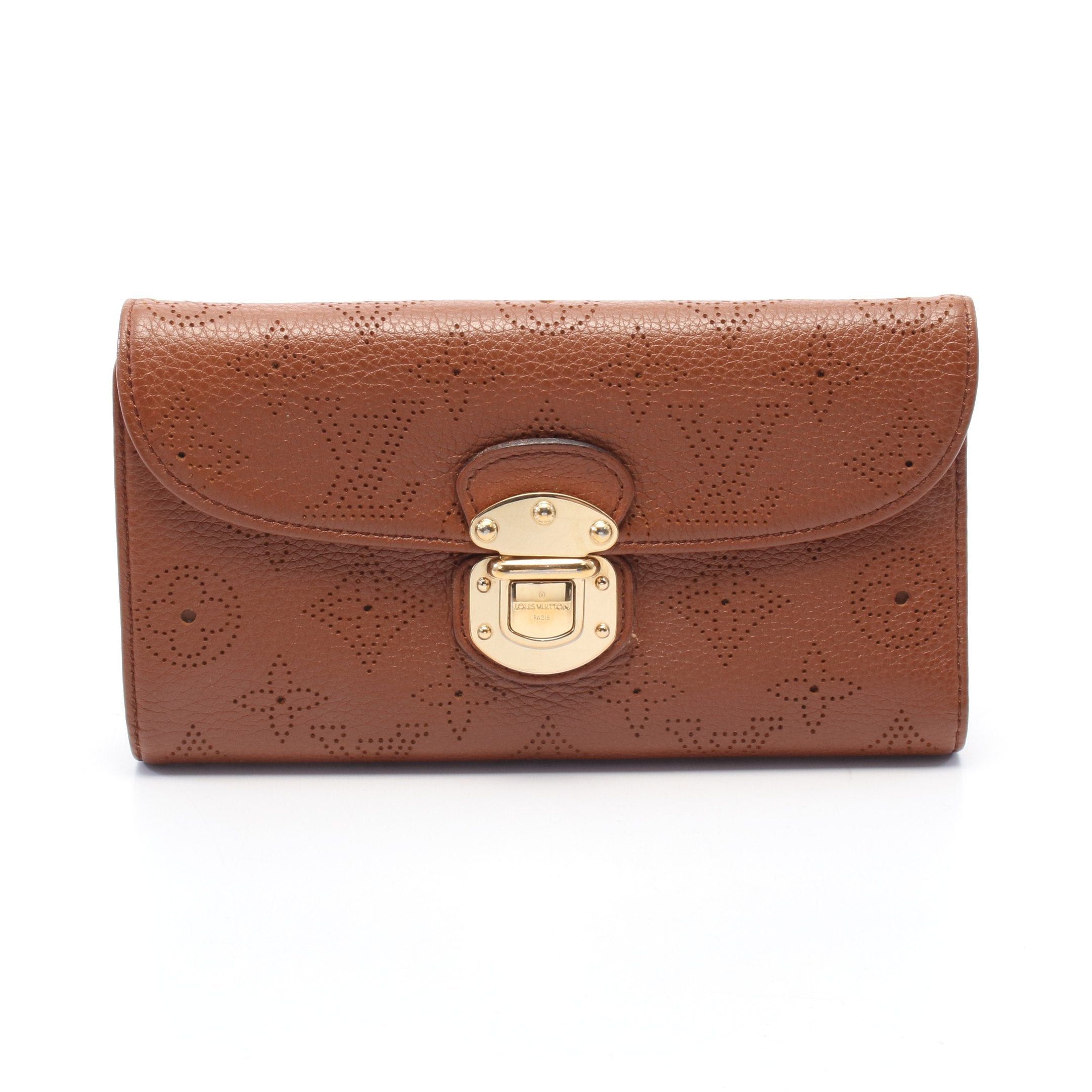 Louis Vuitton Louis Vuitton Portefeuil Amelia Monogram Mahina Trifold Long Wallet Leather Brown Size ONE SIZE - 1 Thumbnail