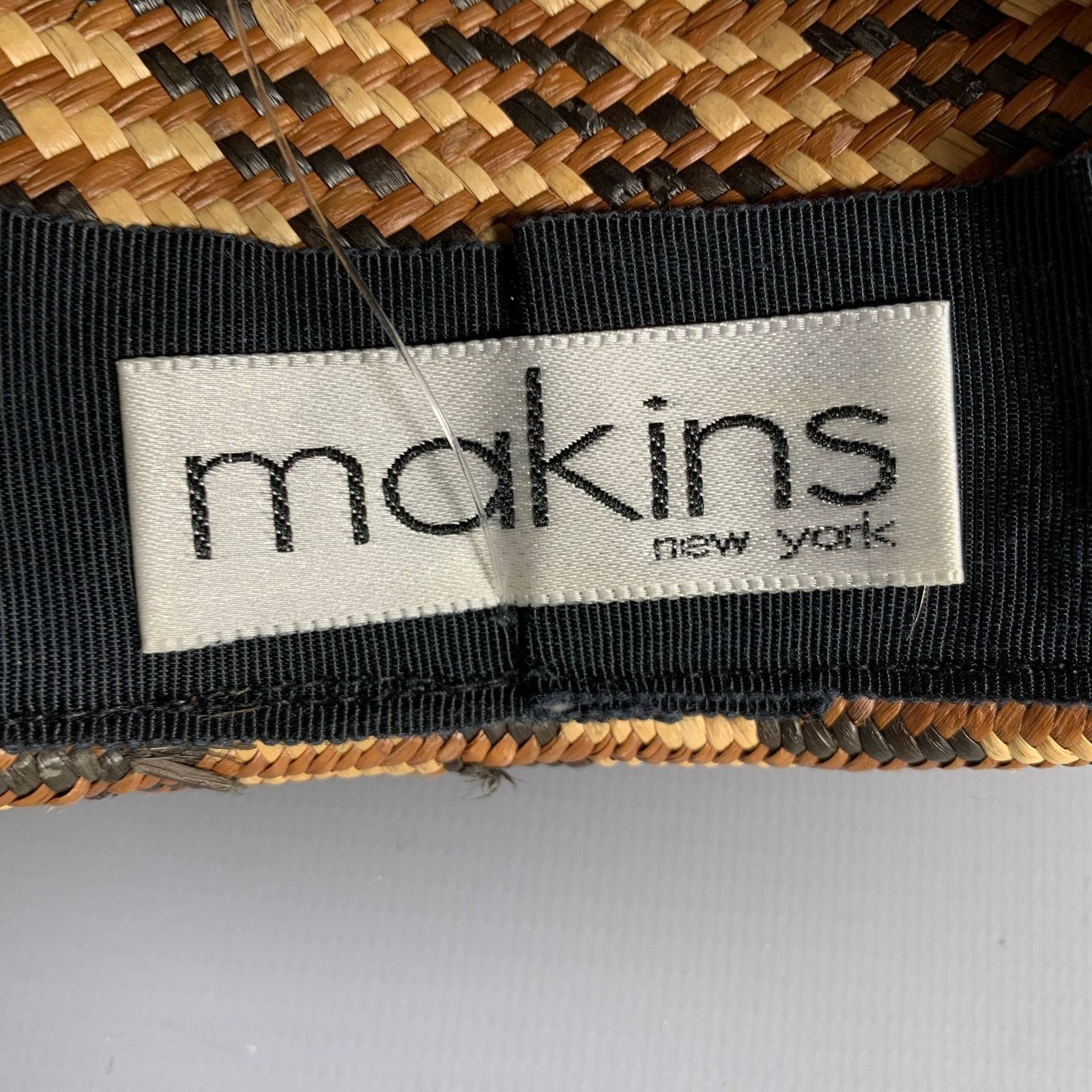 Other MAKINS Brown Beige Woven Straw Hats Size ONE SIZE - 6 Thumbnail