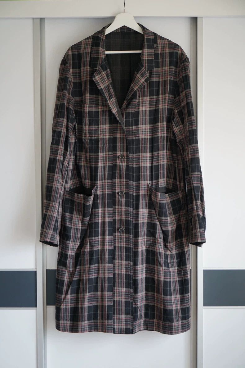 Yohji Yamamoto Yohji Yamamoto 00ss juvenile plaid reversible trench coat 2 Size US L / EU 52-54 / 3 - 3 Thumbnail