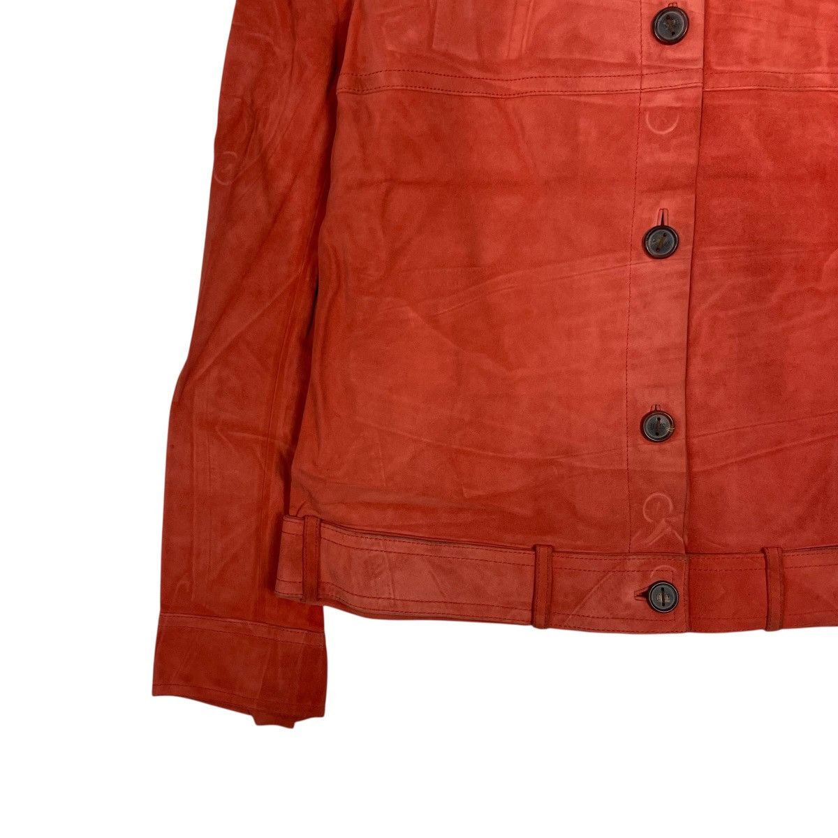 Loewe Loewe Orange Leather Jacket Size S / US 4 / IT 40 - 3 Thumbnail