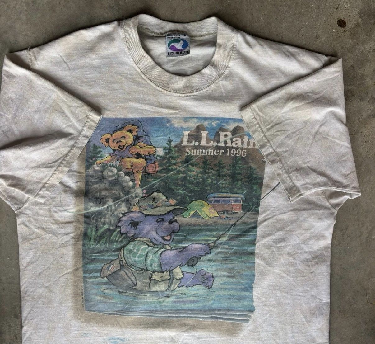 Liquid Blue 1995 Liquid Blue “L.L. Rain” Summer T-Shirt Size US L / EU 52-54 / 3 - 2 Thumbnail