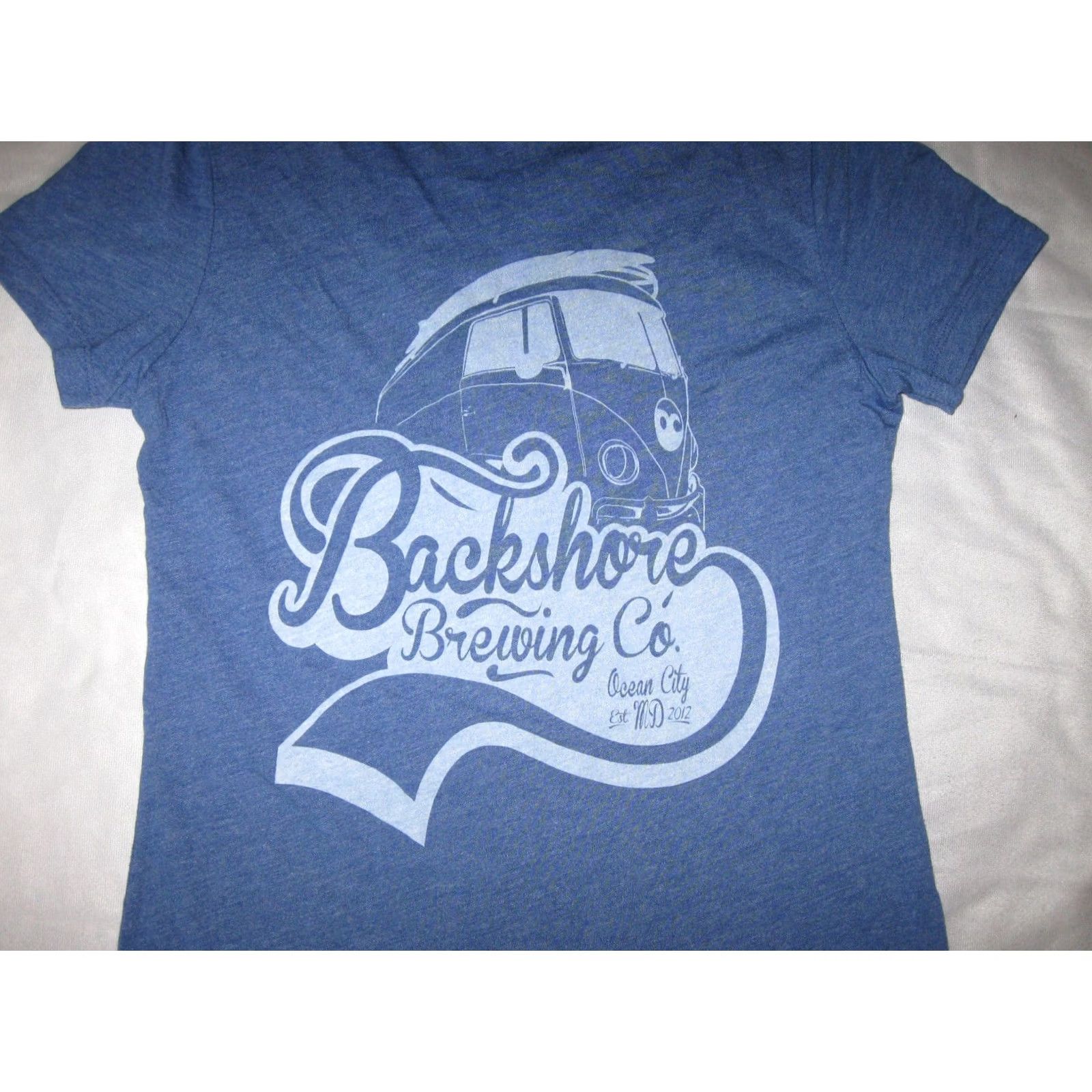 Vintage Maryland Shirt Womens M Blue Backshore Brewing Company Women Girls SLIM Ocean City Size M / US 6-8 / IT 42-44 - 4 Thumbnail
