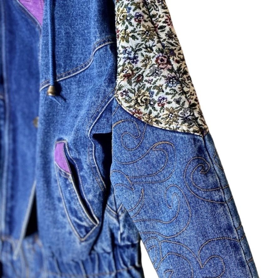 Faded Glory Faded Glory Denim Tapestry Jacket Vintage 80s Large Cotton Size L / US 10 / IT 46 - 3 Thumbnail