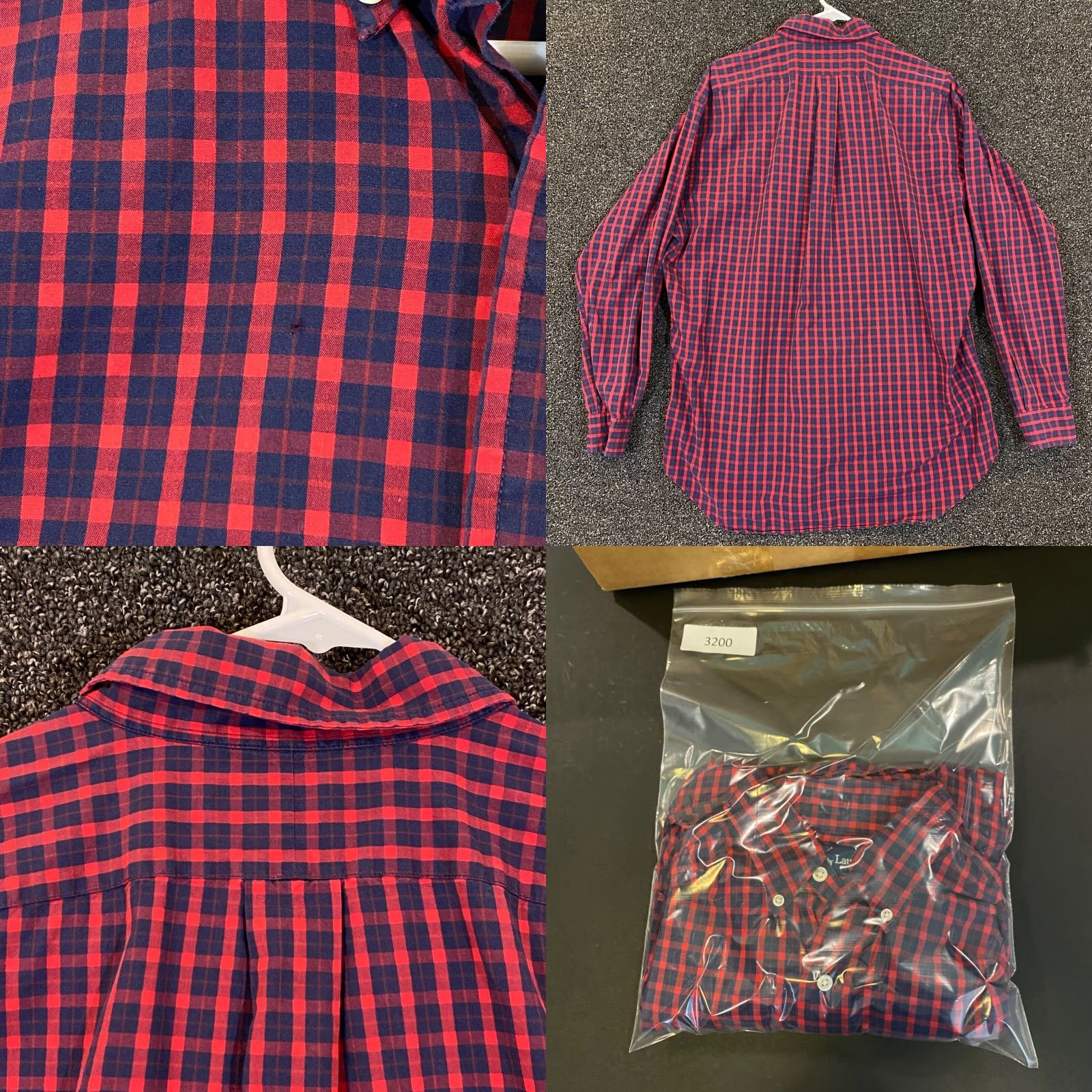 Ralph Lauren Ralph Lauren Blake Shirt Mens Medium Red Blue Plaid Button-Down L/S Shirt Dress Top Multicolor Cotton Size US M / EU 48-50 / 2 - 8 Thumbnail