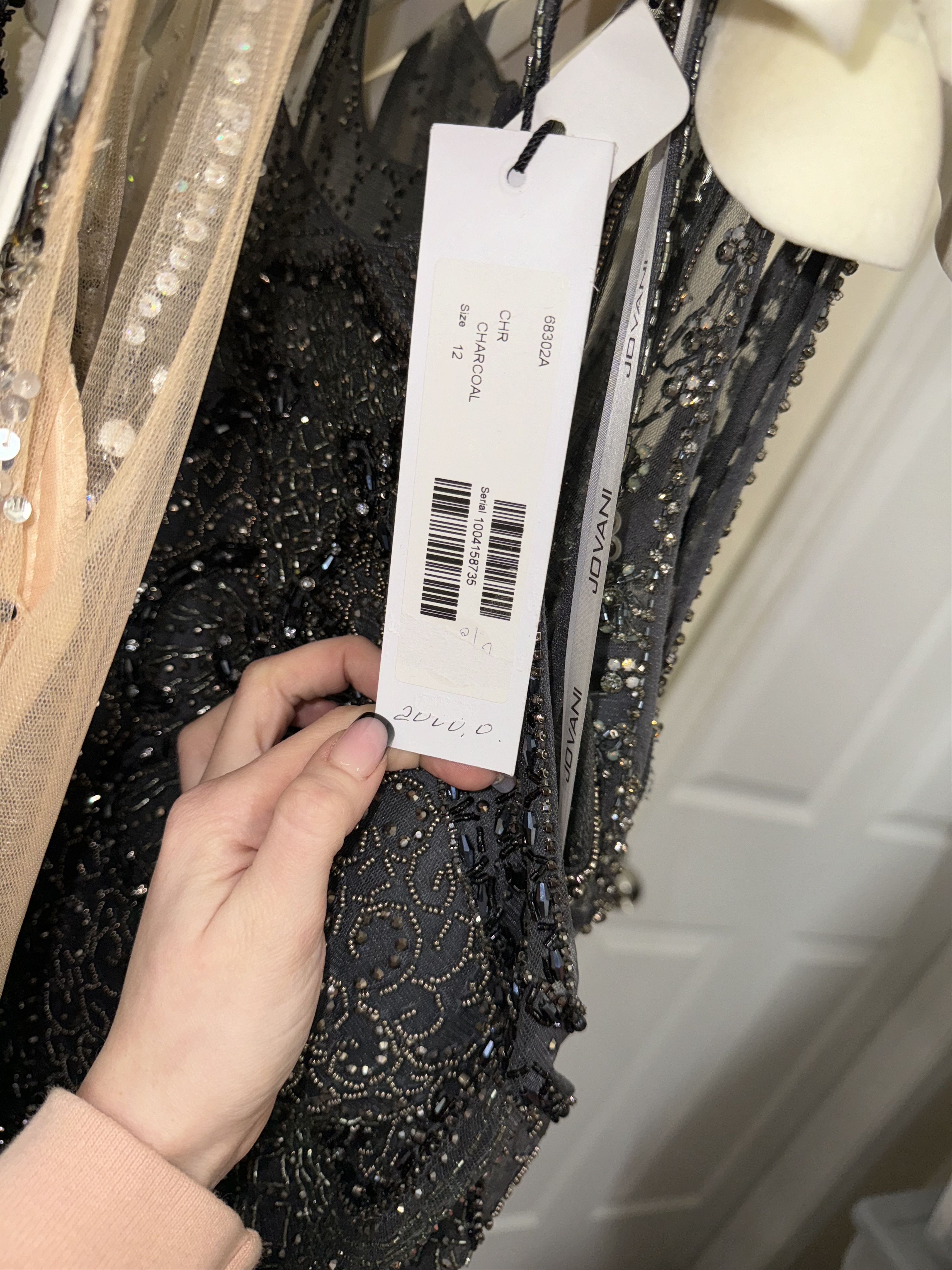 Other Brand New US 12 Jovani Feather Beaded Evening Dress Size XL / US 12-14 / IT 48-50 - 8 Thumbnail