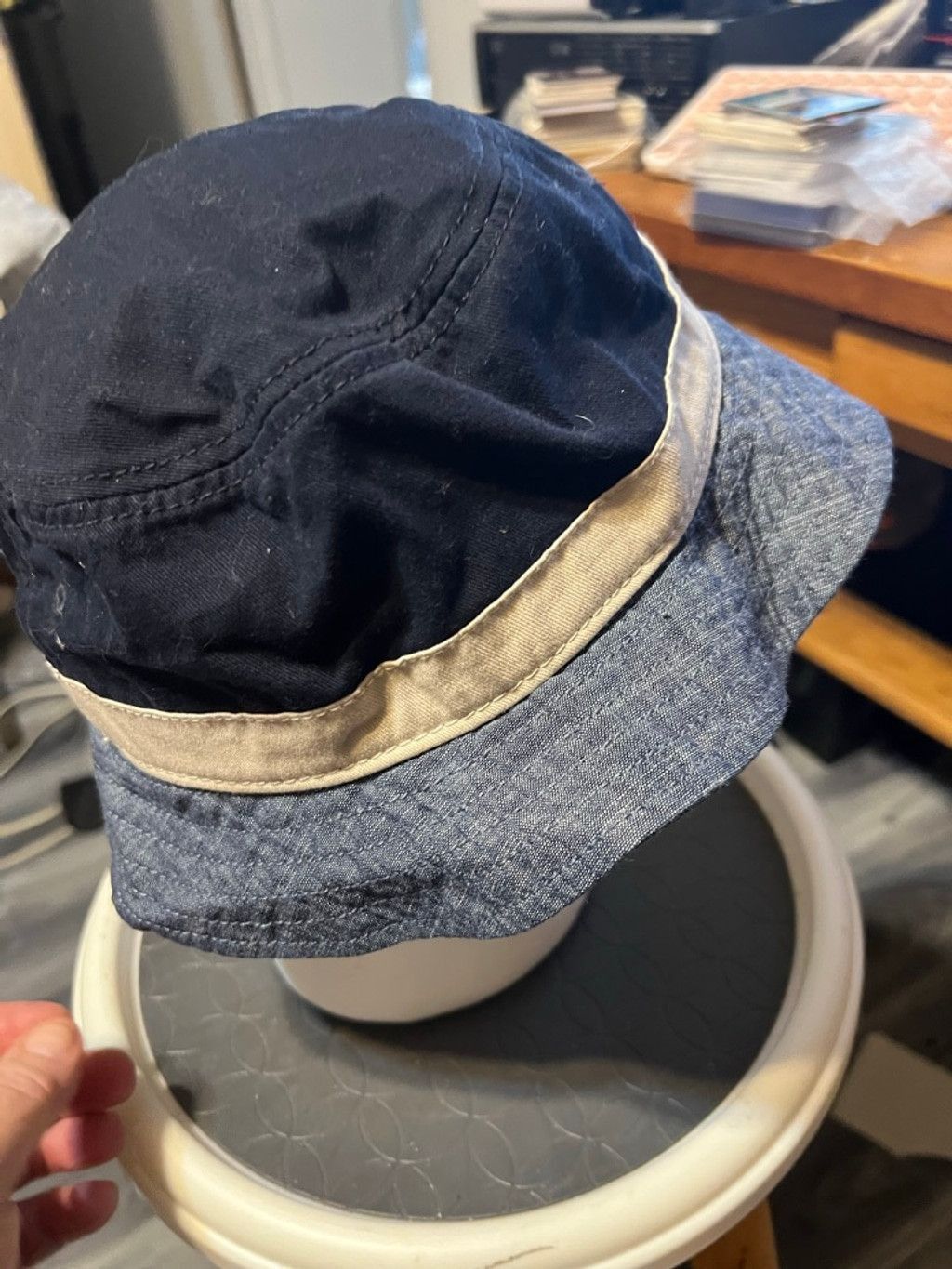 Tommy Hilfiger Women's Tommy Hilfiger Navy Light Blue One Size Bucket Hat Size ONE SIZE - 4 Thumbnail