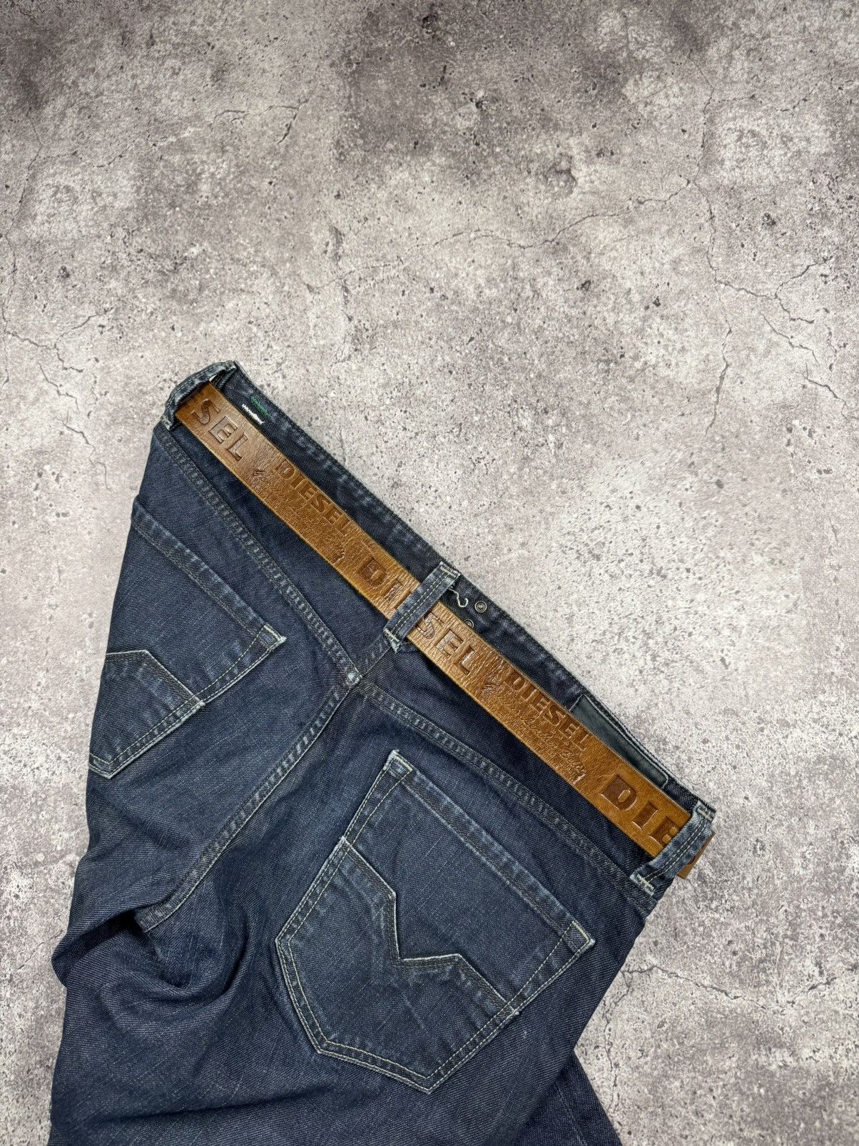Diesel Diesel Vintage Y2K Japanesse Western Leather Monogram Belt Size ONE SIZE - 4 Thumbnail