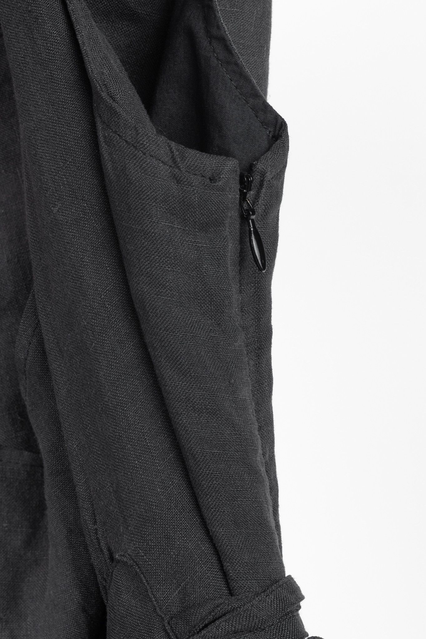 Sarah Pacini Sarah Pacini Grey Linen Tie-Waist Sleeveless Midi Dress Size M / US 6-8 / IT 42-44 - 9 Thumbnail