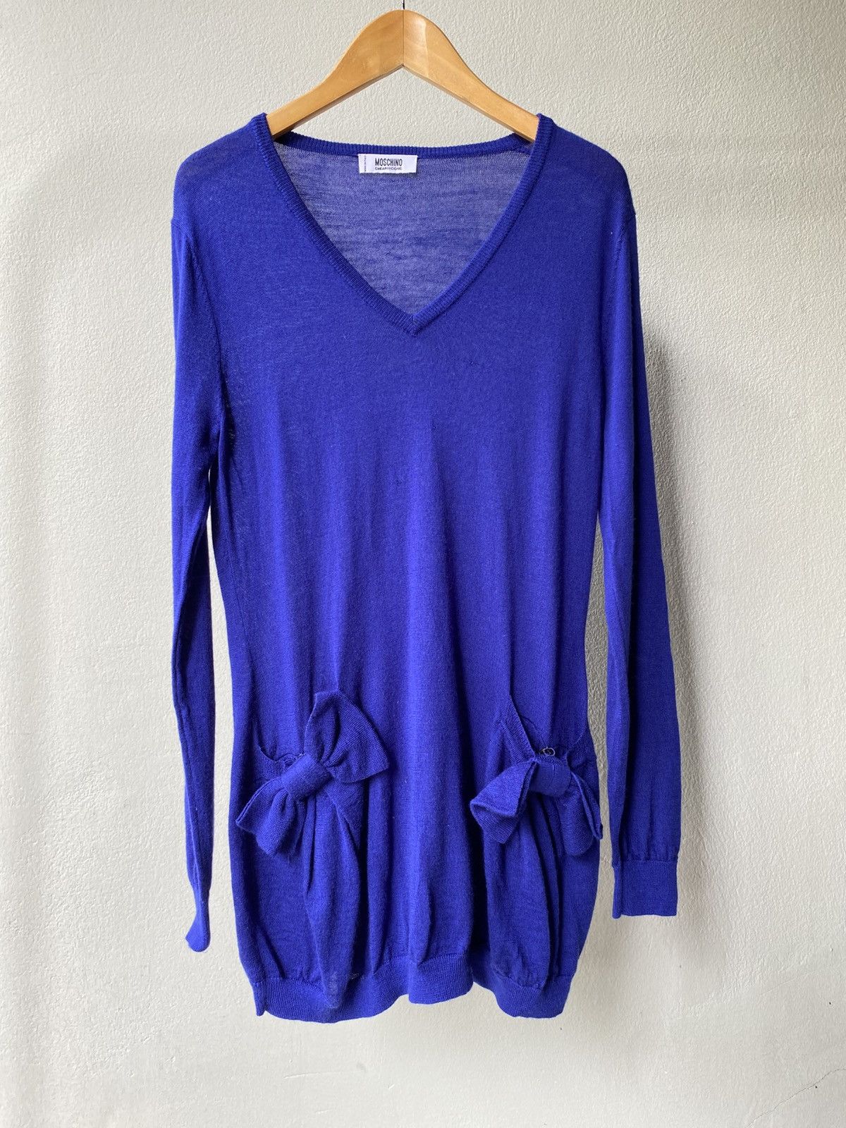Moschino Moschino Blue Long-Sleeve Knitted dress Size S / US 4 / IT 40 - 13 Thumbnail