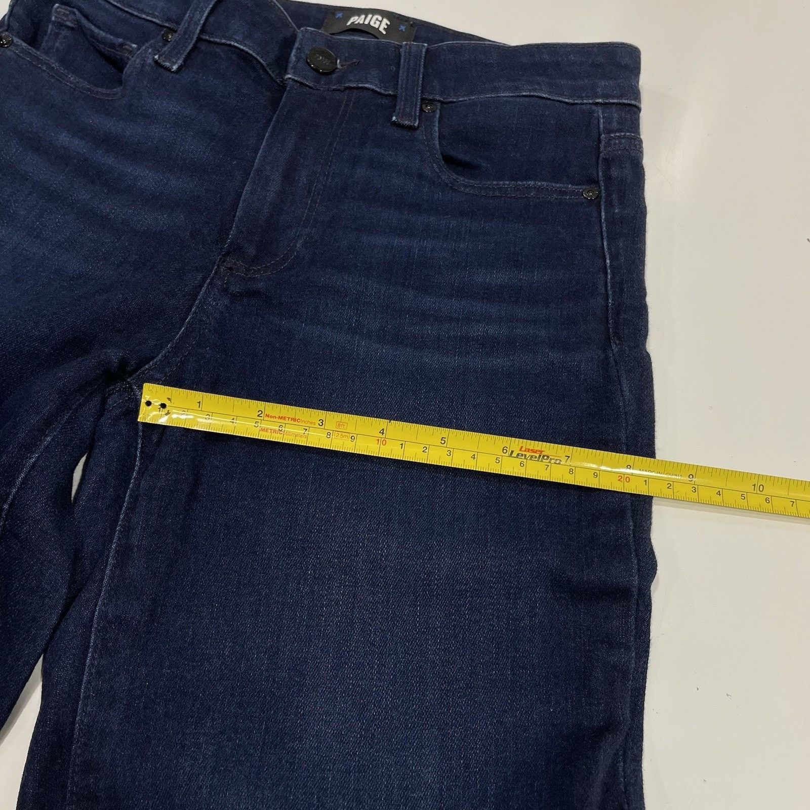 Paige Paige Jeans Women’s 26 Blue Flared GENEVIEVE Dark Wash Denim Size 26" / US 2 / IT 38 - 4 Thumbnail