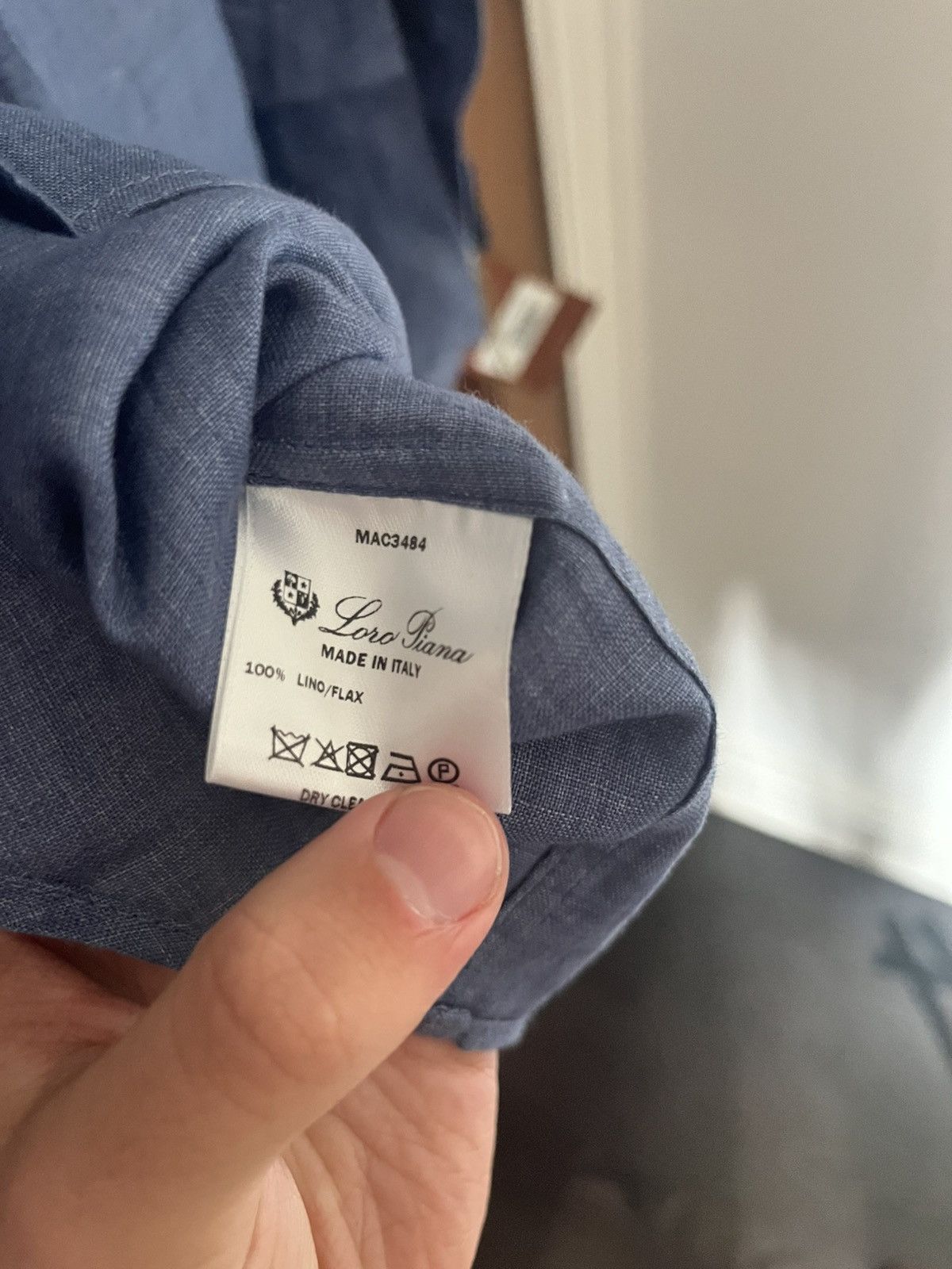 Loro Piana Loro piana blue linen shirt size medium Size US M / EU 48-50 / 2 - 6 Thumbnail