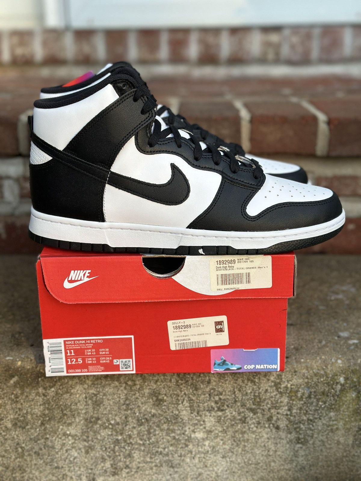 Nike Nike Dunk High Panda Black White (11M) Size US 11 / EU 44 - 1 Thumbnail