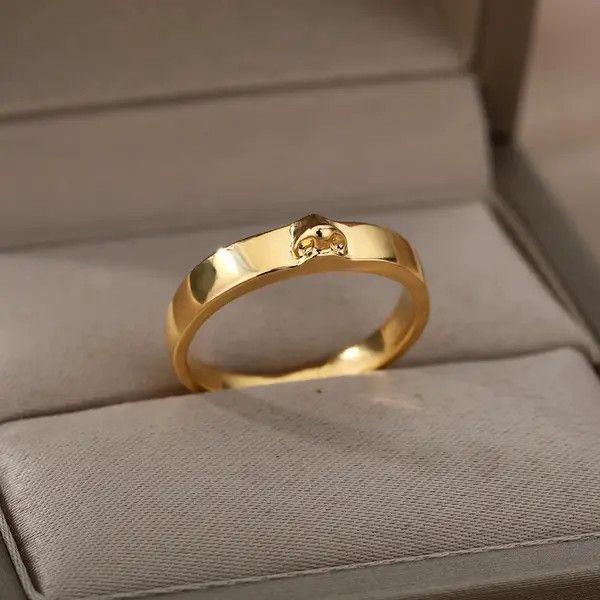 VIBE Aesthetic Vintage Eye Gold Rings Size ONE SIZE - 5 Thumbnail