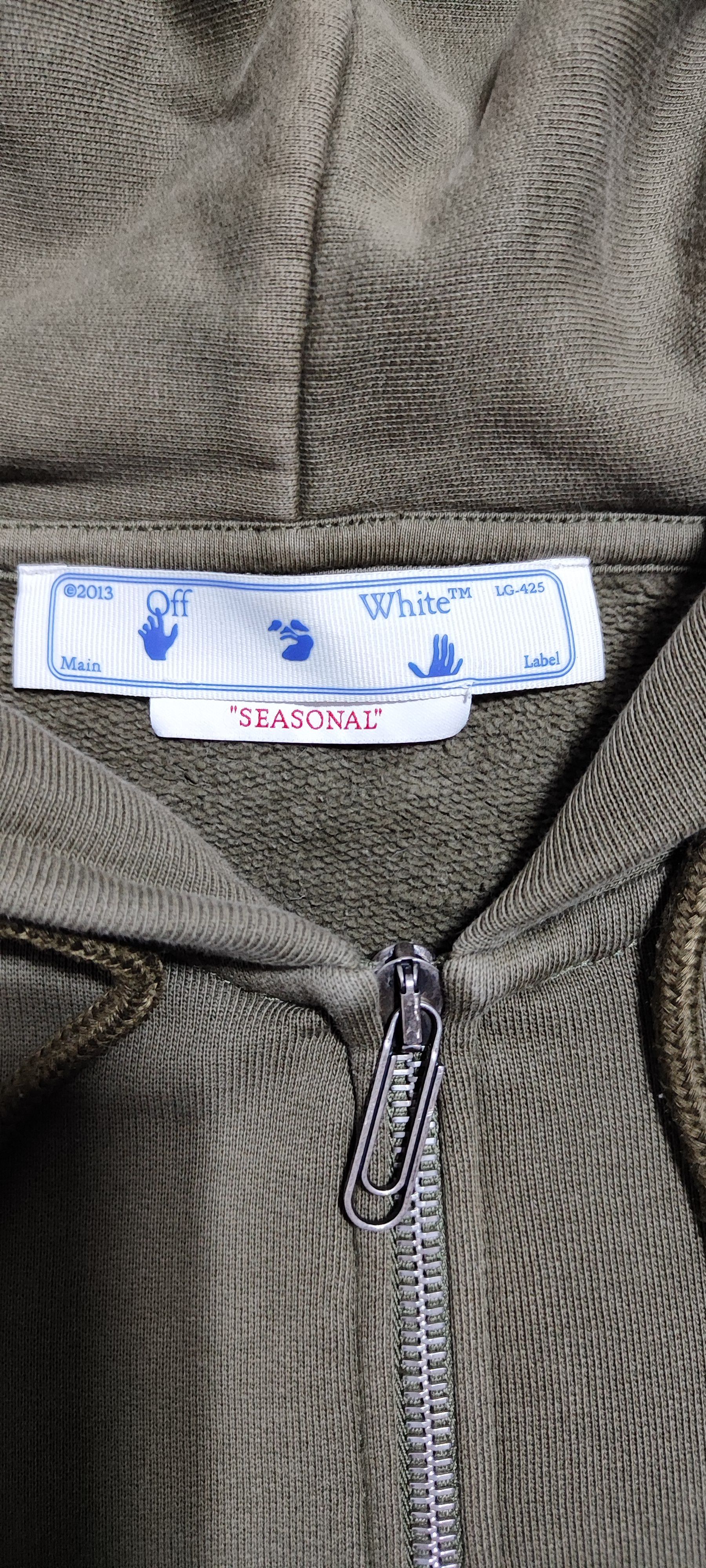 Off-White Off-White Rubber Arrow Diag Tab Print Zip Hoodie Size US M / EU 48-50 / 2 - 18 Thumbnail