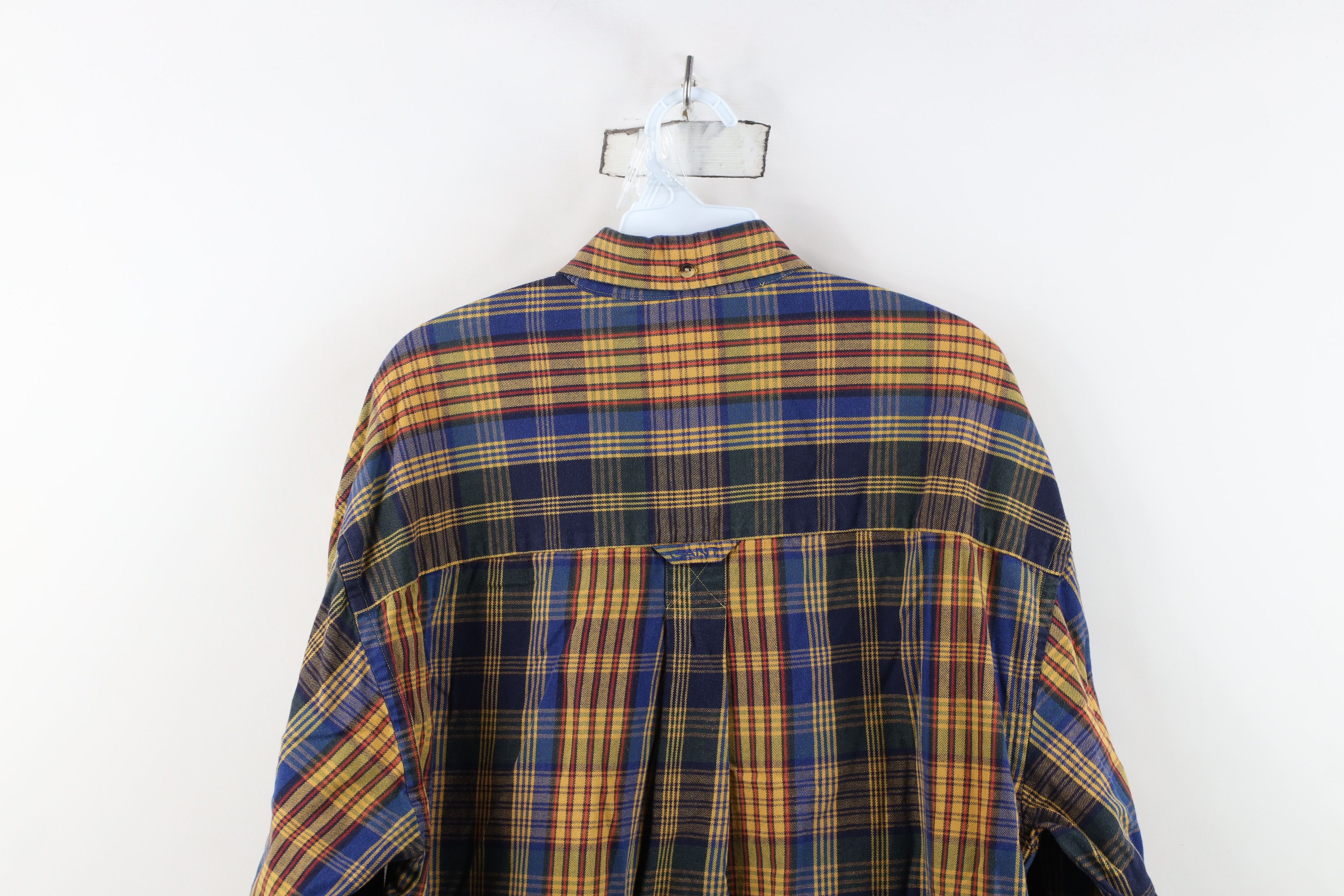 Vintage Vintage 90s Streetwear Cotton Twill Button Down Shirt Plaid Size US M / EU 48-50 / 2 - 11 Thumbnail