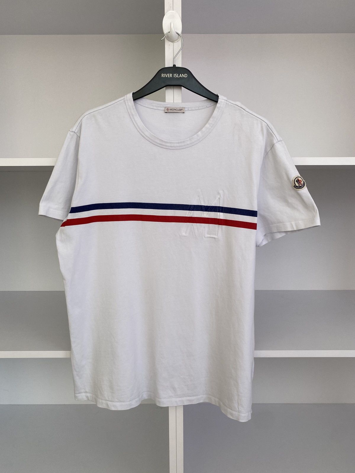 Moncler Vintage Moncler Striped Crew Neck T-Shirt Size US L / EU 52-54 / 3 - 2 Thumbnail