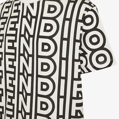 Fendi o1loc1c0824 T-Shirt in Black/White Size XL / US 12-14 / IT 48-50 - 2 Thumbnail