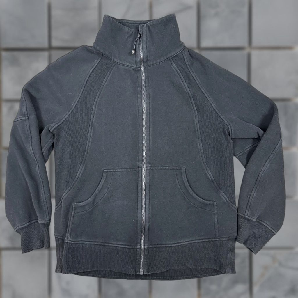Lululemon Jacket Womens XS Small Black Scuba Oversized Funnel Neck Full Zip Run