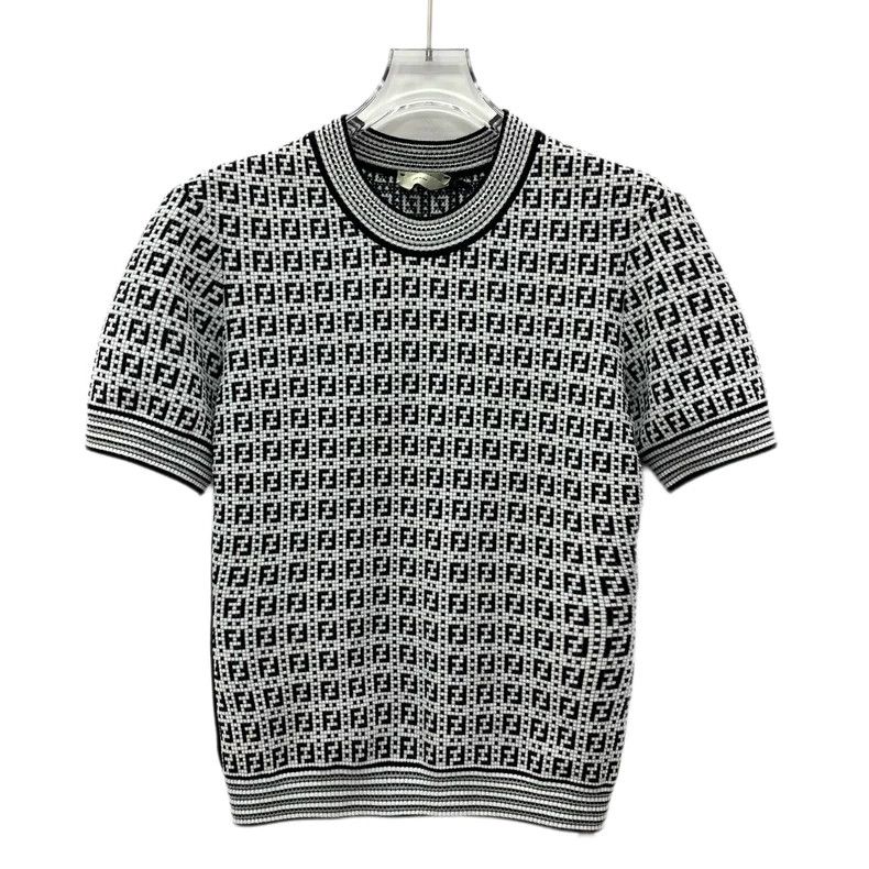 Fendi FENDI Multicolor logo letter inlaid jacquard full-print cr Size XS / US 0-2 / IT 36-38 - 1 Thumbnail