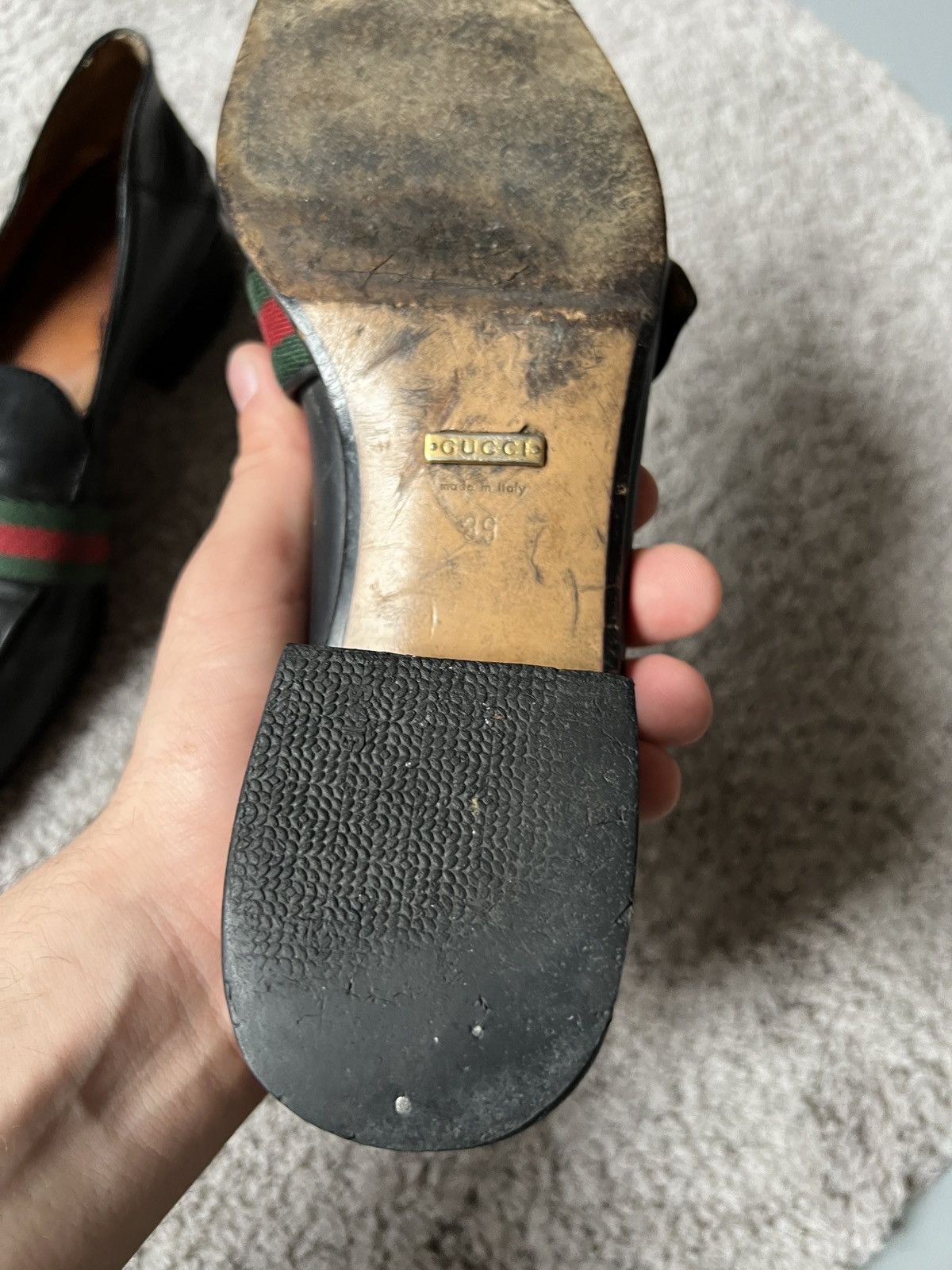 Gucci Gucci Leather Loafers with Double G Size US 6 / EU 39 - 8 Thumbnail