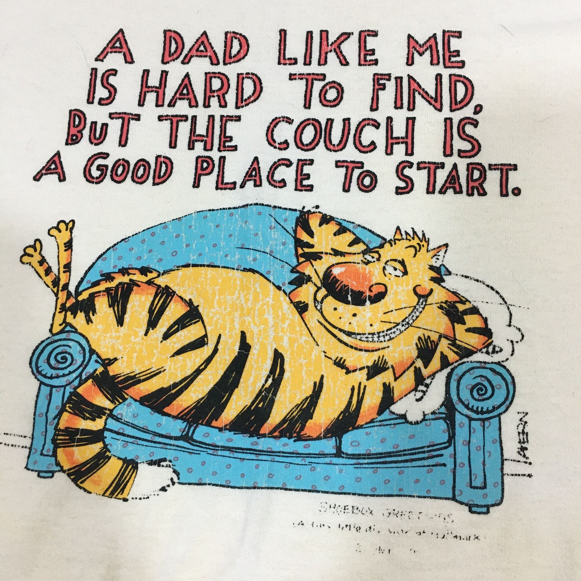 Other Vtg Hallmark Shoebox Greeting DAD Fathers Day Cool Cat Tee Size US XL / EU 56 / 4 - 1 Thumbnail