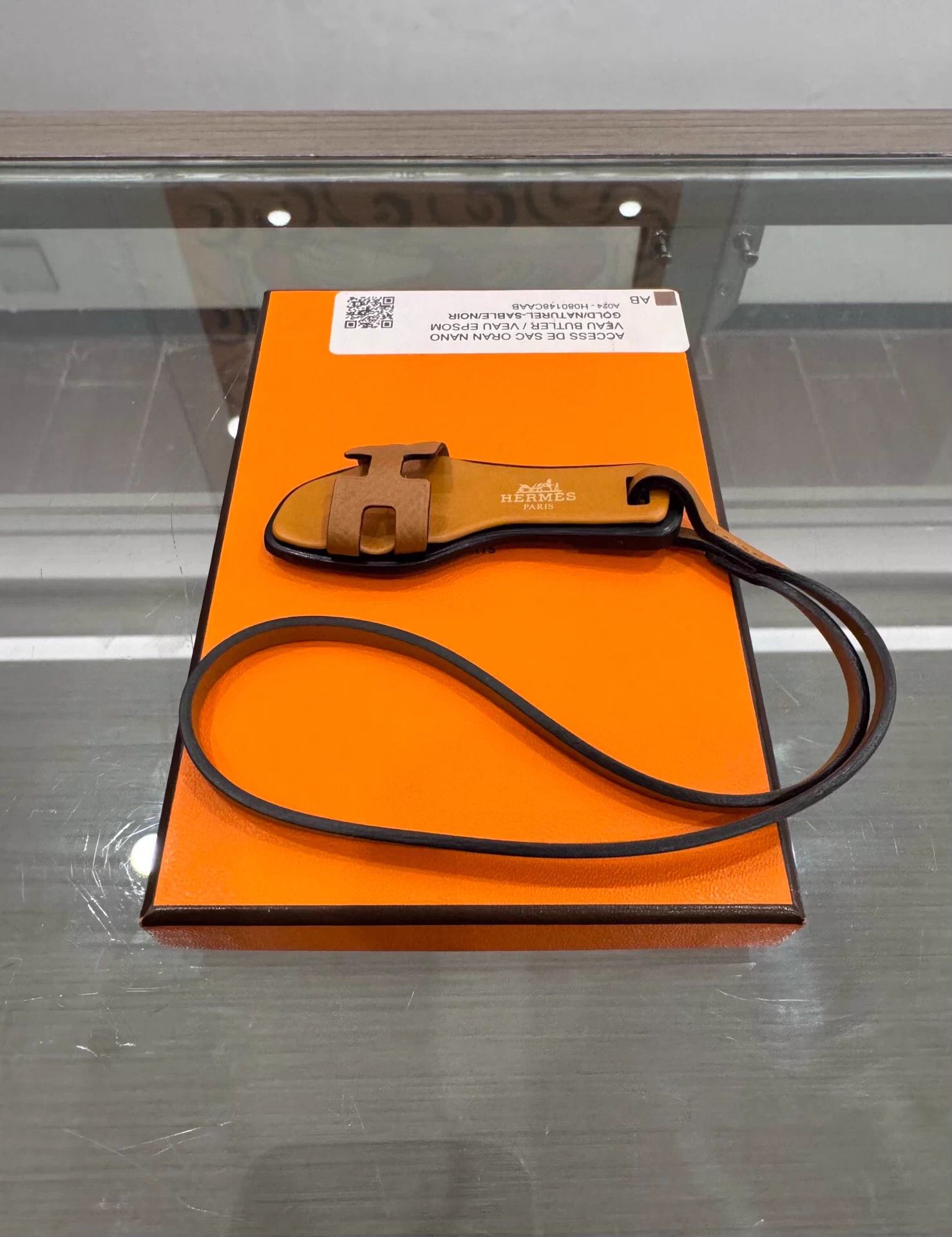 Hermes Hermes Oran Nano Brown Slipper Charm New Boxed Size ONE SIZE - 2 Thumbnail