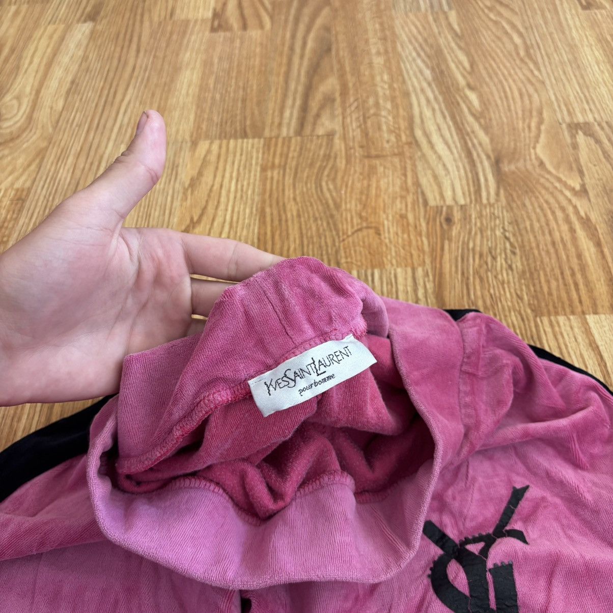 Yves Saint Laurent Yves Saint Laurent Pink Velour Bling Tracksuit Sweatshirt Size S / US 4 / IT 40 - 10 Thumbnail