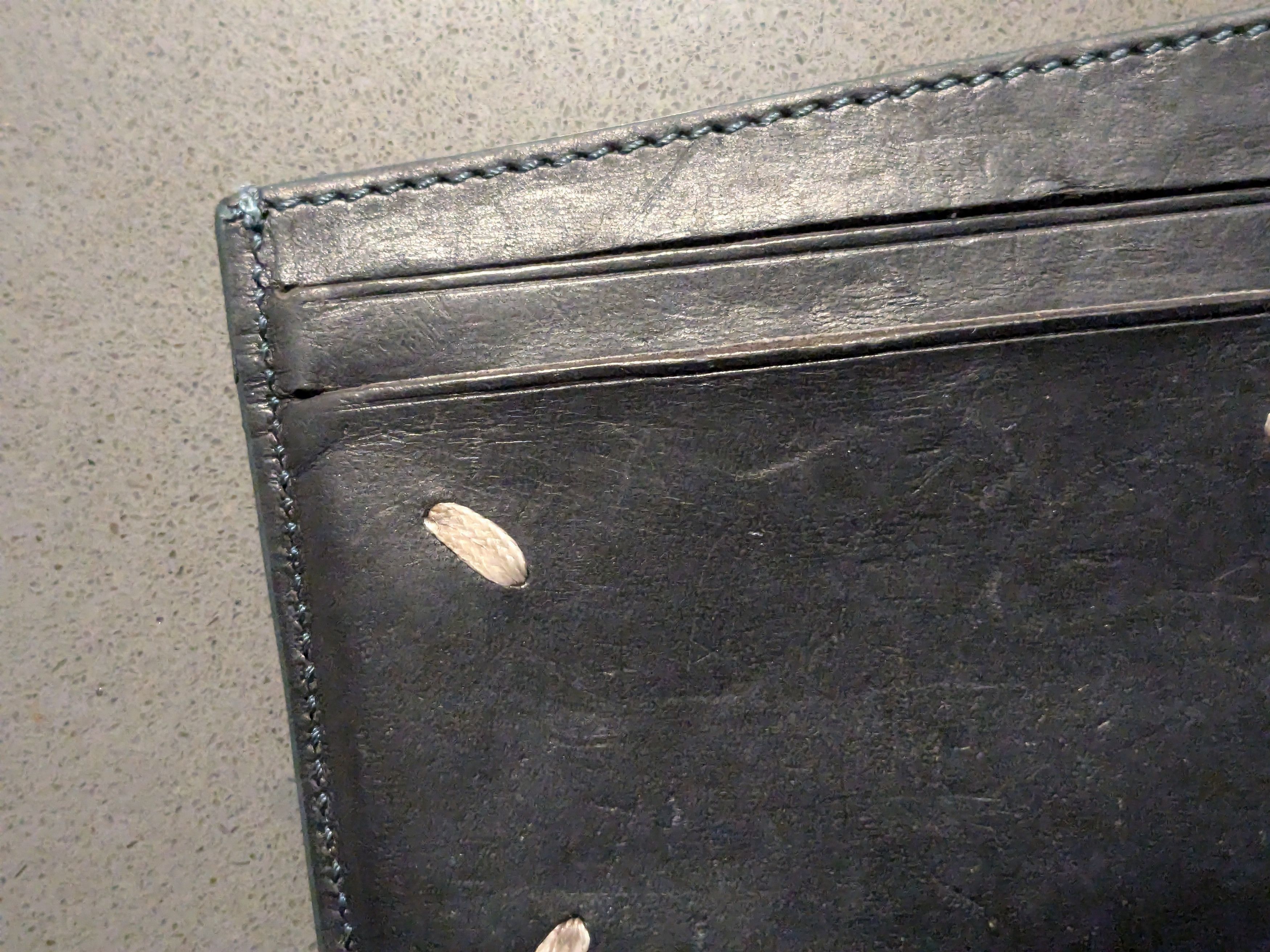 Maison Margiela Maison Margiela Cardholder Wallet Black Green Leather Slim Size ONE SIZE - 4 Thumbnail