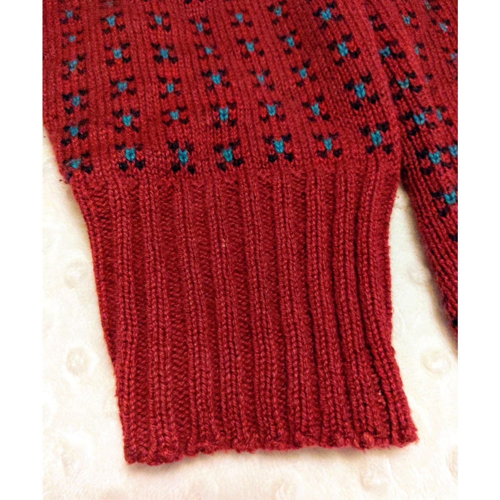 Vintage VINTAGE Peconic Bay Traders Made in USA Men's Knit Pullover Cotton Sweater M Red Geometric Pattern Crew Neck All Seasons 80s 90s Mens Size US M / EU 48-50 / 2 - 4 Thumbnail