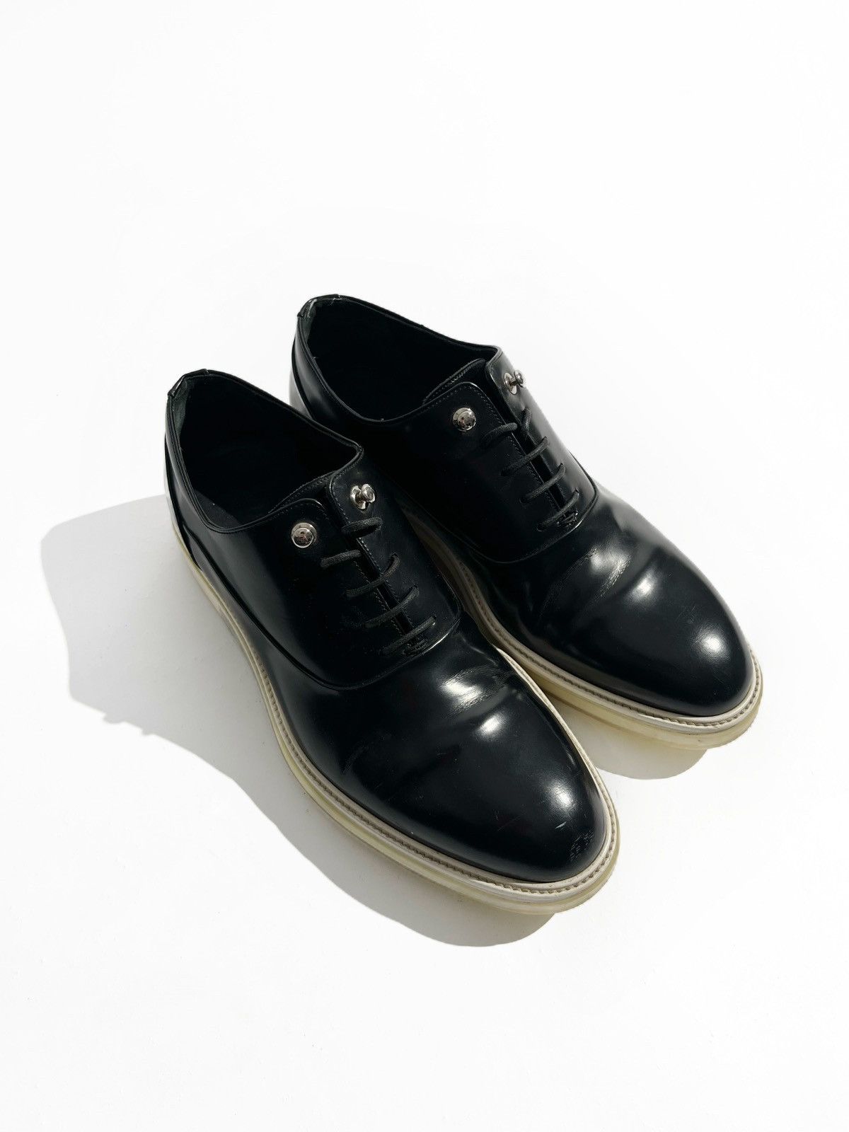 Dior FW13 Dior Homme Noir Derby Shoes by Kris Van Assche Size US 8 / EU 41 - 2 Thumbnail