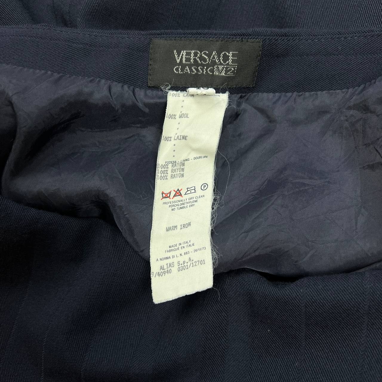 Versace Vintage Versace Navy Striped Skirt Suit Set Professional Size XL / US 12-14 / IT 48-50 - 12 Thumbnail