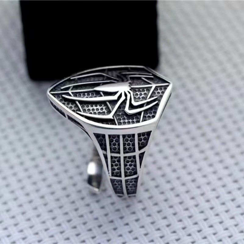 VIBE Men's Retro Adjustable Open Spider Ring Size ONE SIZE - 2 Thumbnail