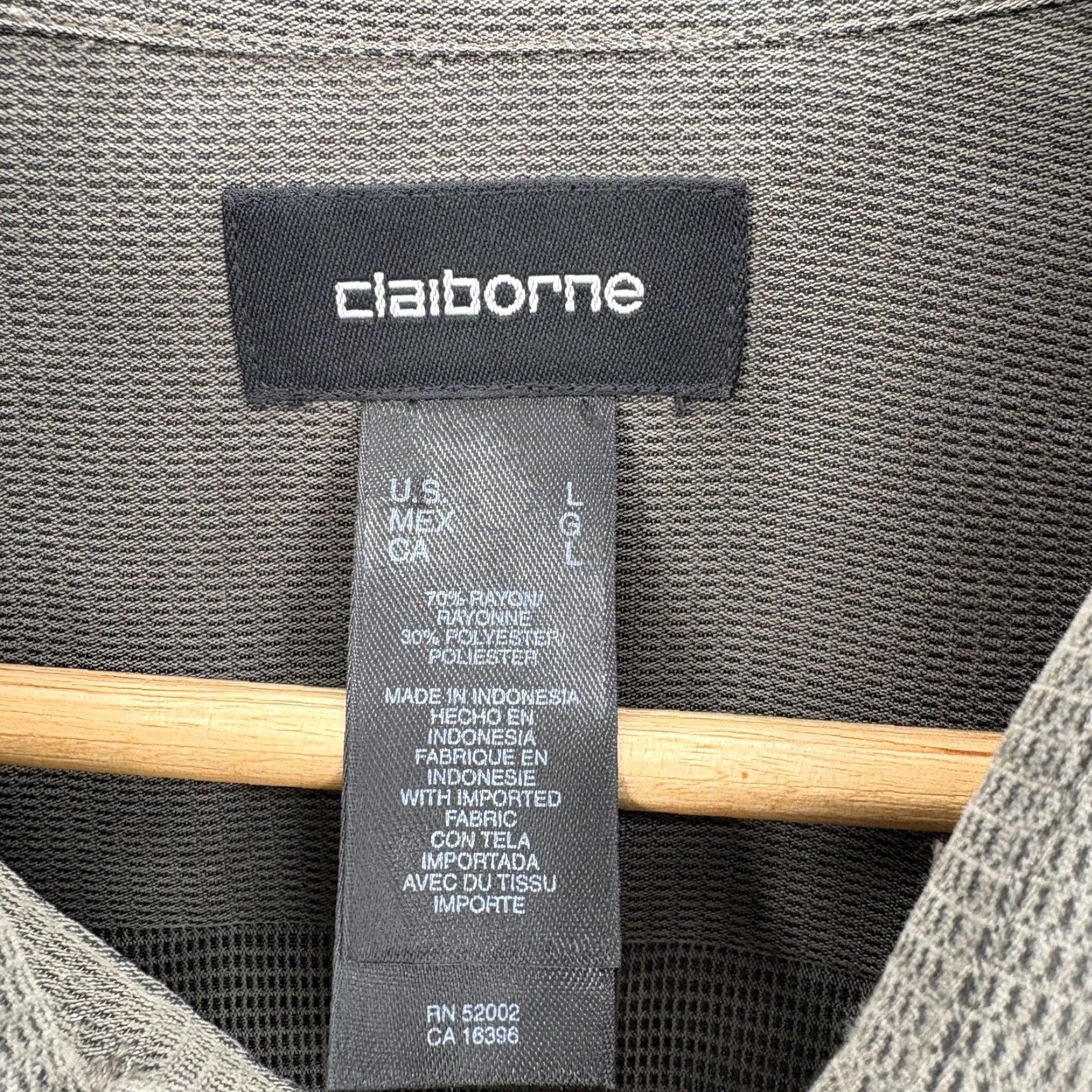 Liz Claiborne Claiborne Shirt Mens Large Brown Essentials Long Sleeve Button Casual Business Size US L / EU 52-54 / 3 - 3 Thumbnail