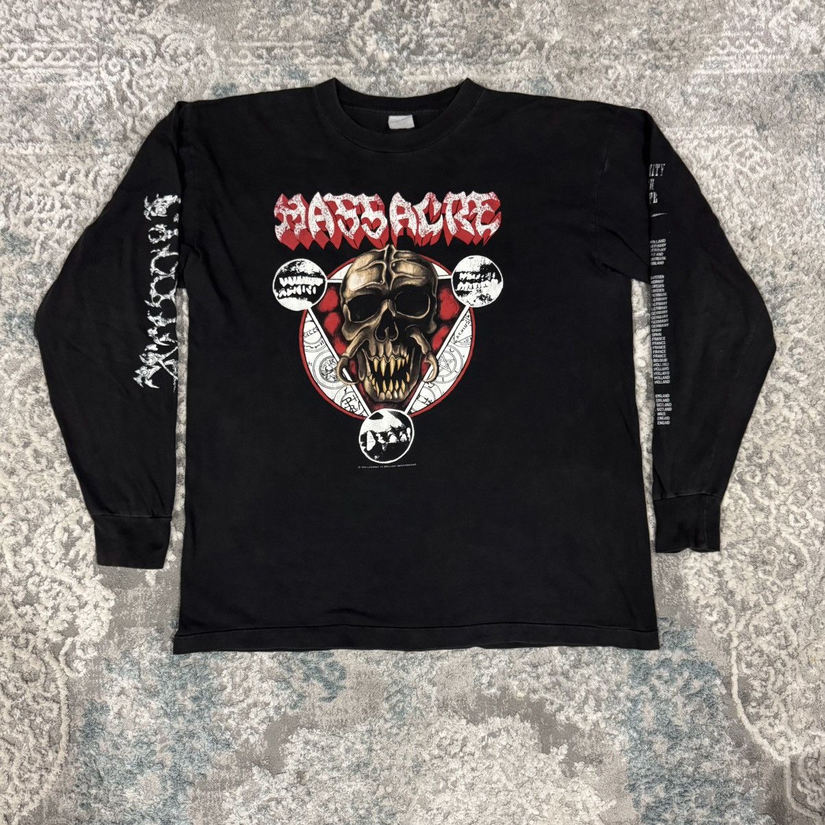 Band Tees Vintage 1992 Massacre Tee T - Shirt 90s Size US XL / EU 56 / 4 - 1 Thumbnail