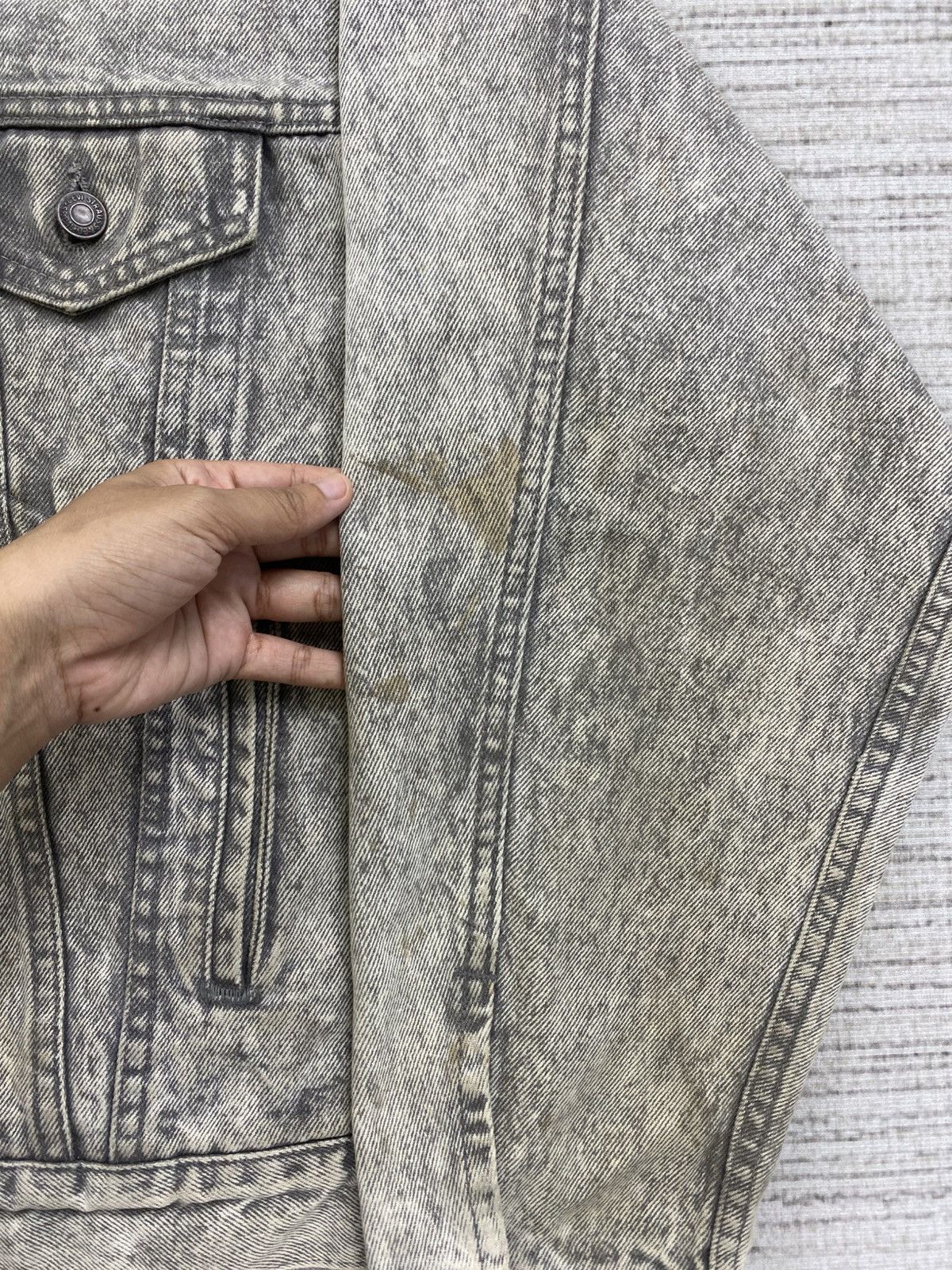 Levi's 🔥Vintage 60s Levi’s Acid Grey Denim Trucker Jacket Size US XL / EU 56 / 4 - 9 Thumbnail