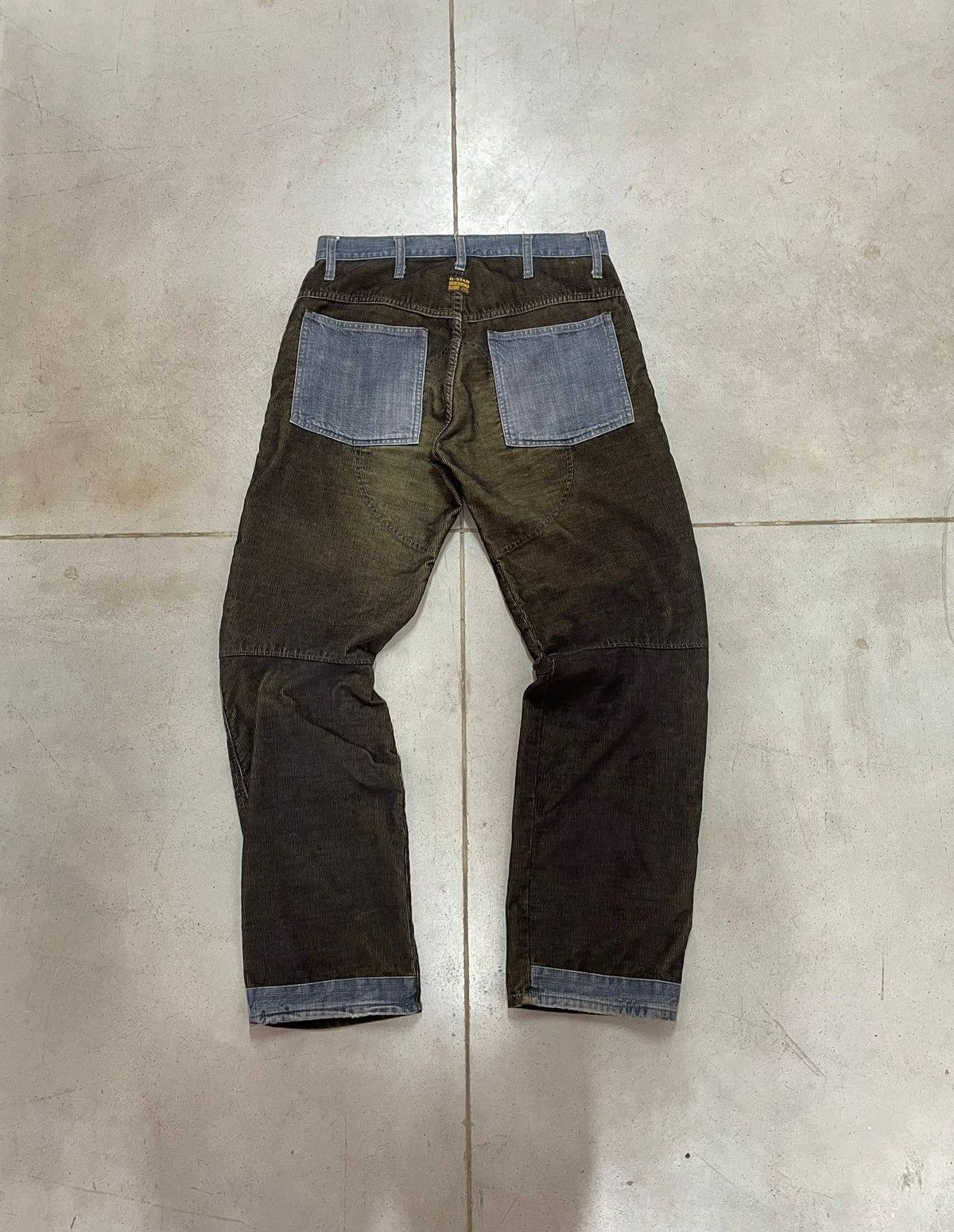 Vintage G Star Raw Corduroy Pants with denim parts