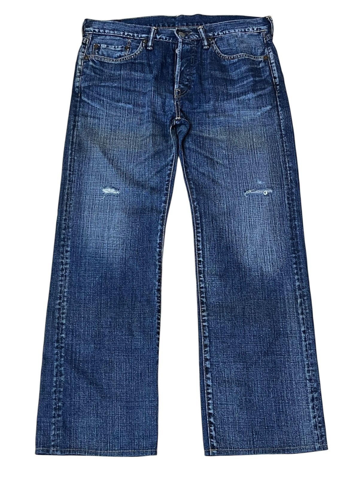 45rpm r.i.p🔥Vintage 45RPM STUDIO ripped made in japan jeans Size US 34 / EU 50 - 2 Thumbnail