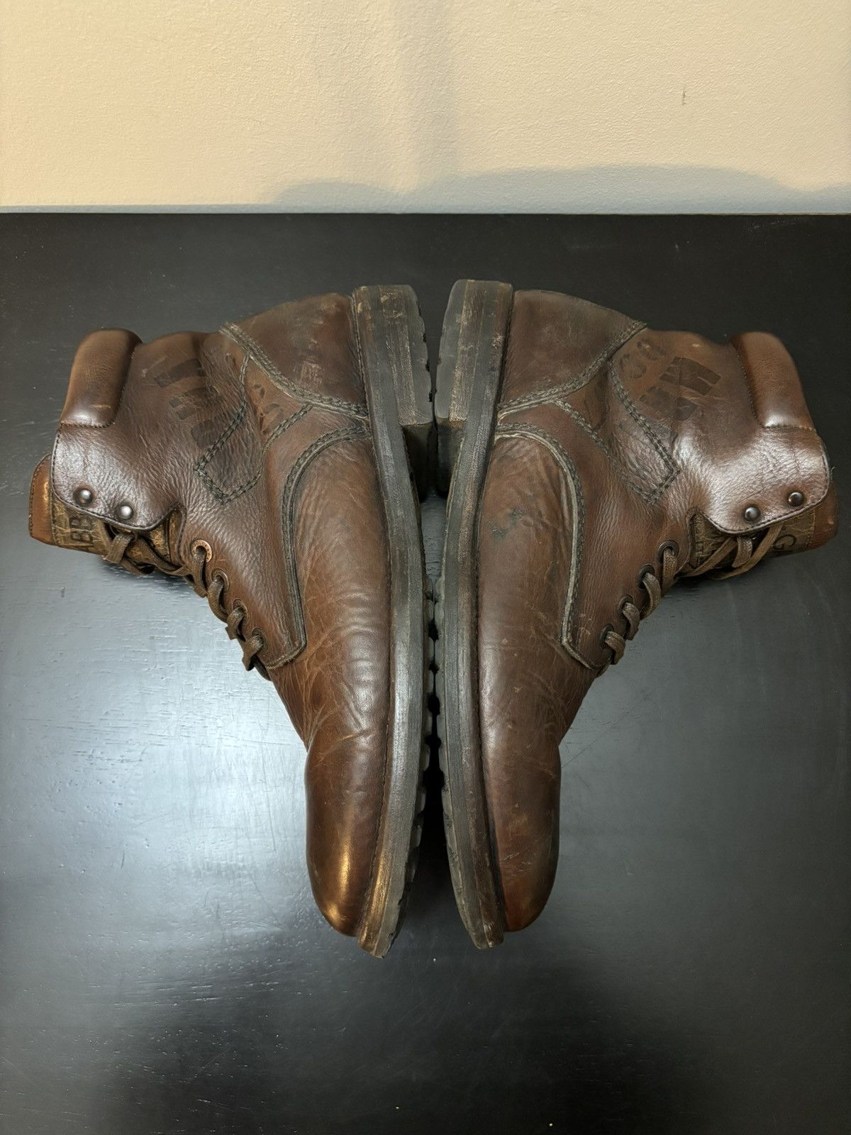 Dolce & Gabbana Dolce & Gabbana Stamped Leather Boots Brown Size US 10 / EU 43 - 4 Thumbnail
