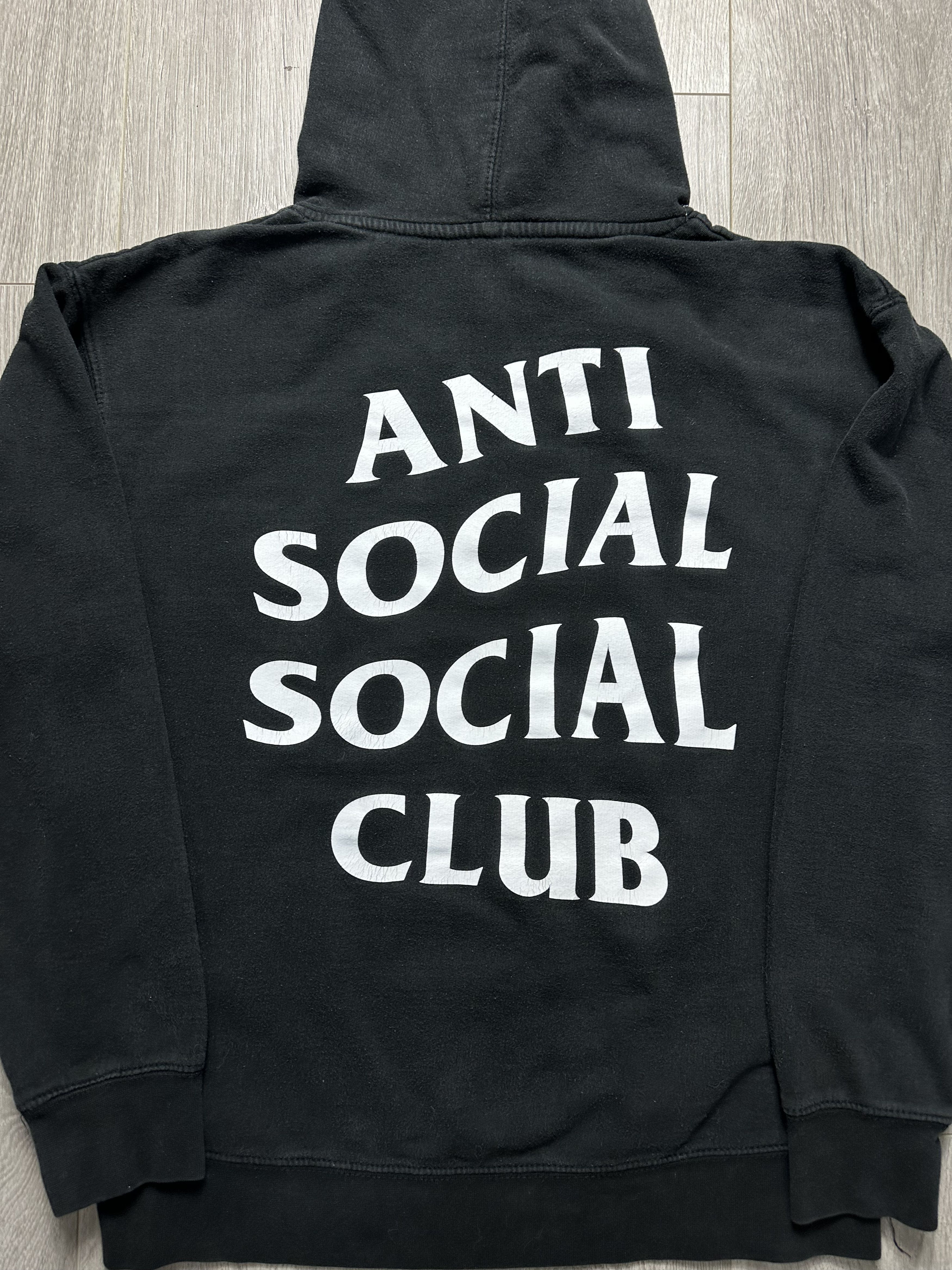 Anti Social Social Club ASSC Box Logo Hoodie Black / White Spellout Size US M / EU 48-50 / 2 - 6 Thumbnail