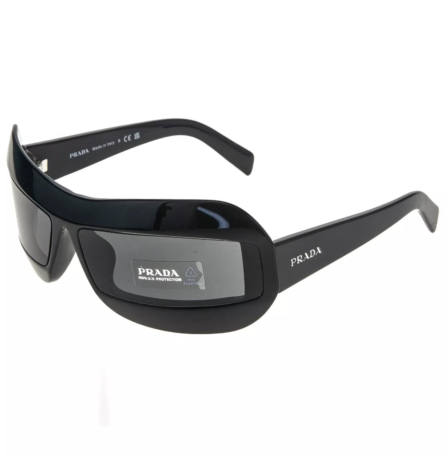 Prada PRADA Futuristic Black Wrap PR30YS 30Y Fashion Sunglasses Size ONE SIZE - 8 Thumbnail