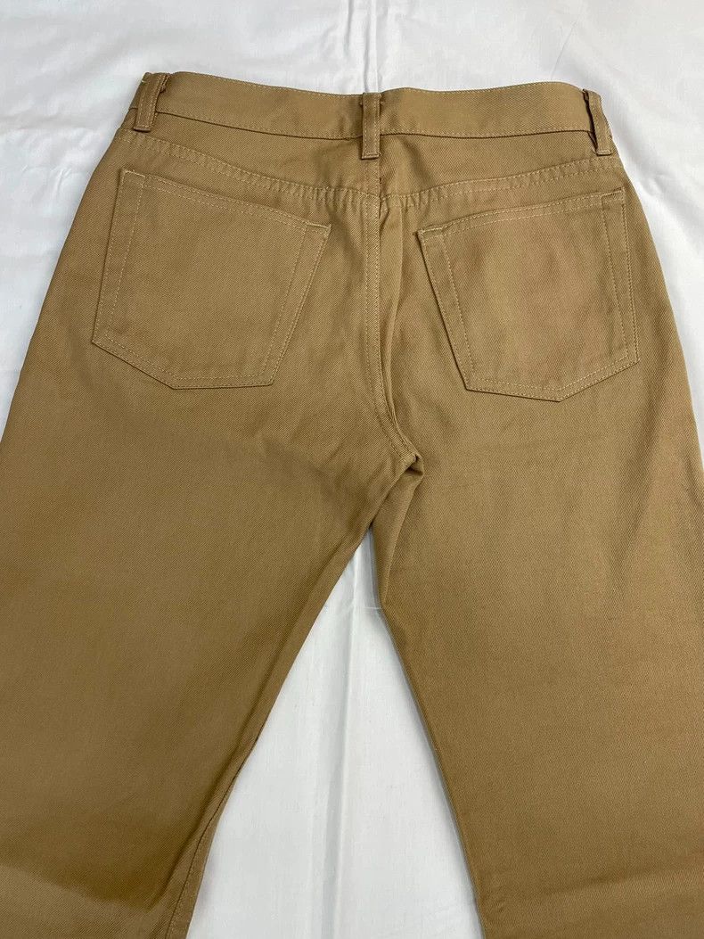 HELMUT LANG Silk blended boot cut khaki jeans
