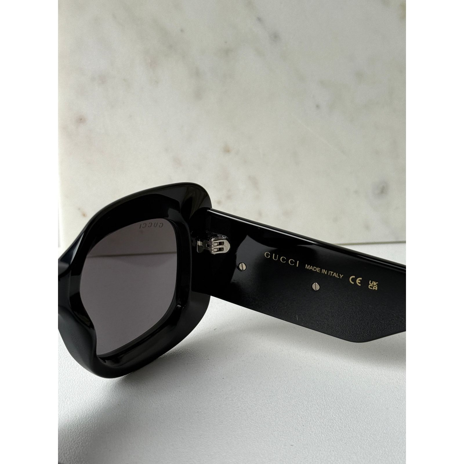 Gucci NEW Gucci GG1695S Black Thick Rim Square Logo Sunglasses Size ONE SIZE - 6 Thumbnail