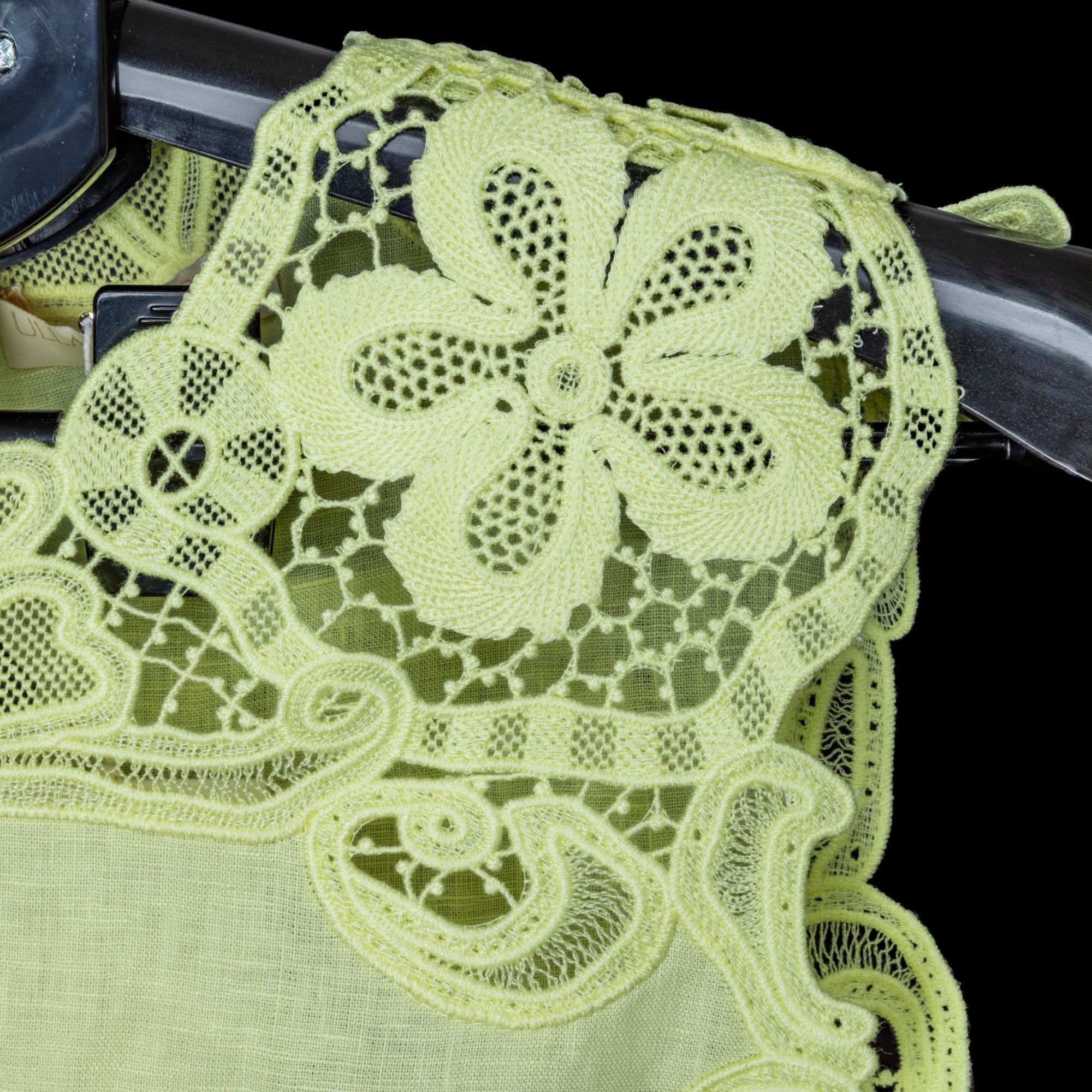 Ulla Johnson Ulla Johnson Marlis Embroidered Linen Lace Tank Top Citron S Size XS / US 0-2 / IT 36-38 - 3 Thumbnail