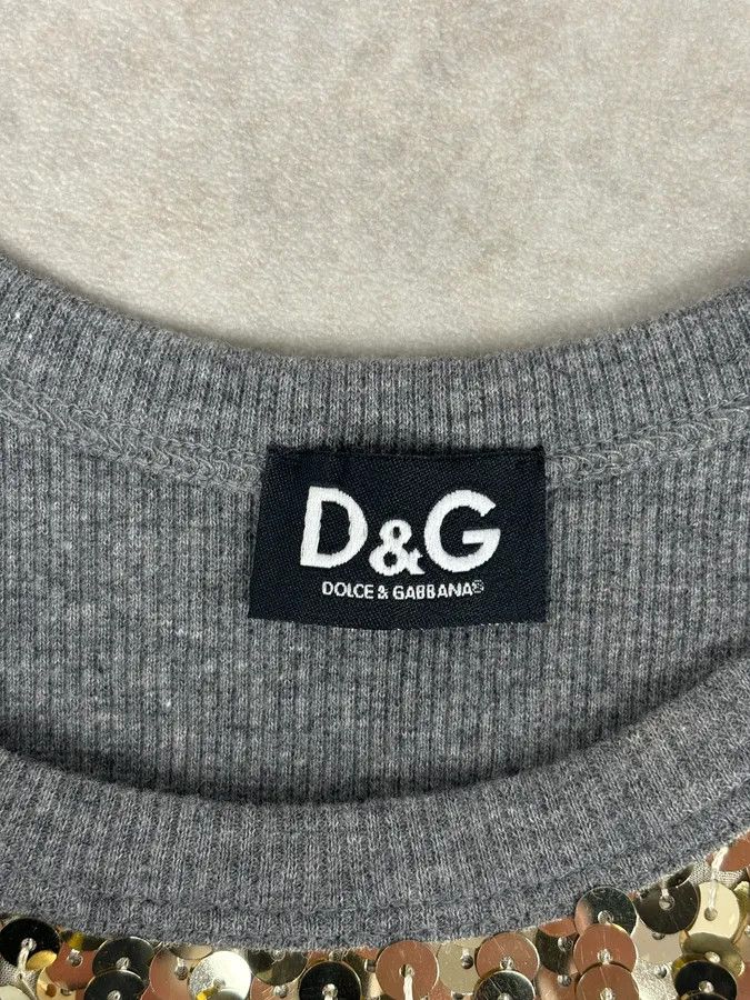 Dolce & Gabbana 2000s Dolce & Gabbana Gold Glitter Tank Top Size S / US 4 / IT 40 - 10 Thumbnail